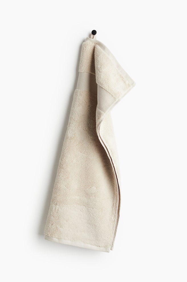 Soft Terry Hand Towel - Light beige/Dusty brown/White - 1