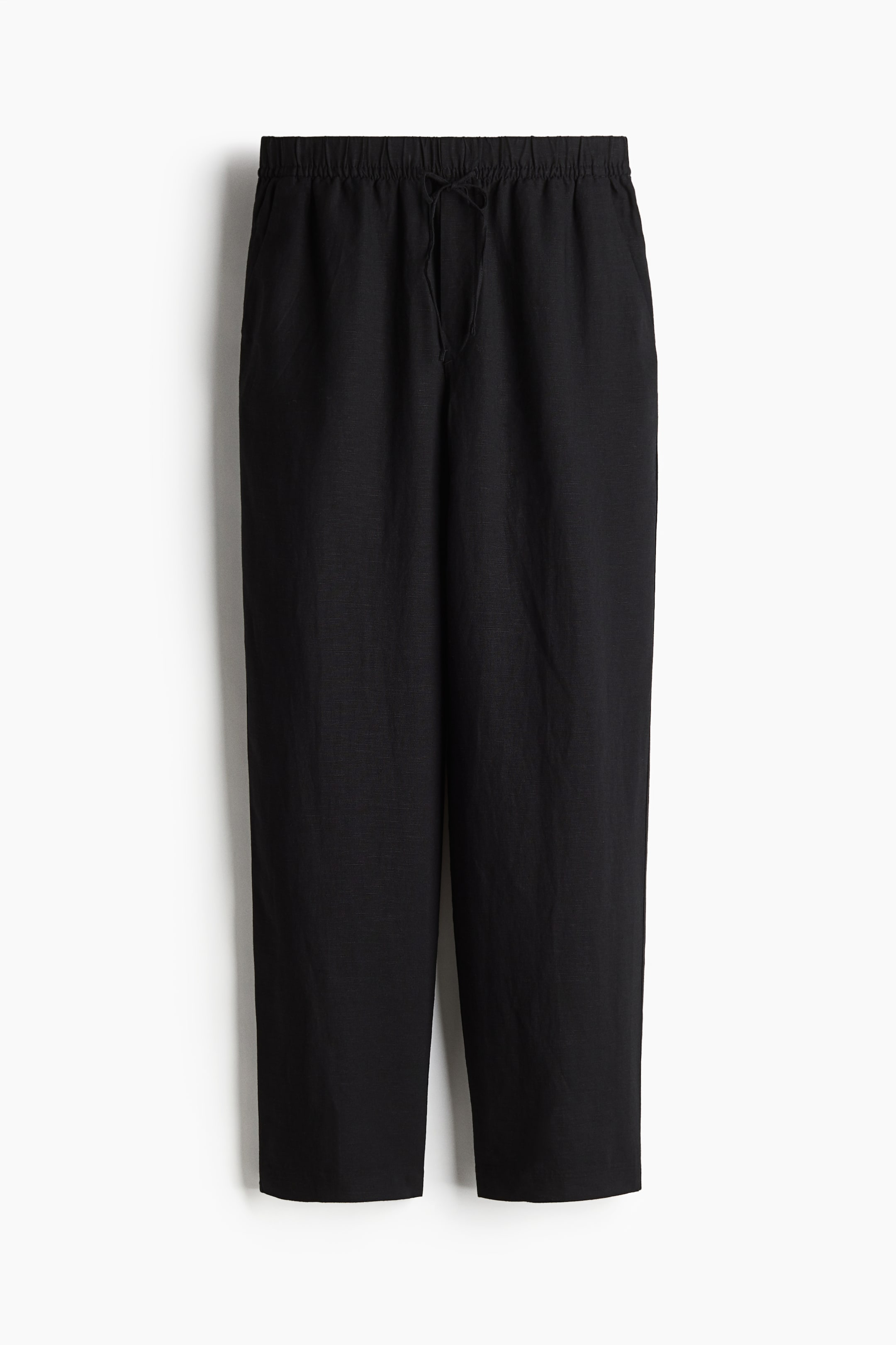 Linen-Blend Drawstring Pants