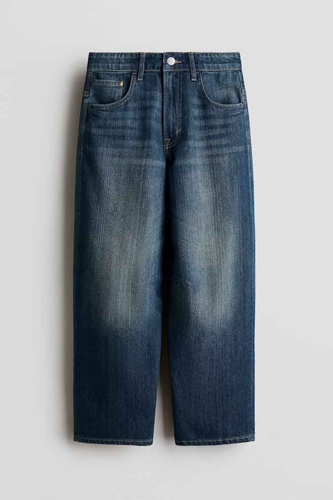 Barrel-leg jeans - Denimblauw/Licht denimblauw - 1