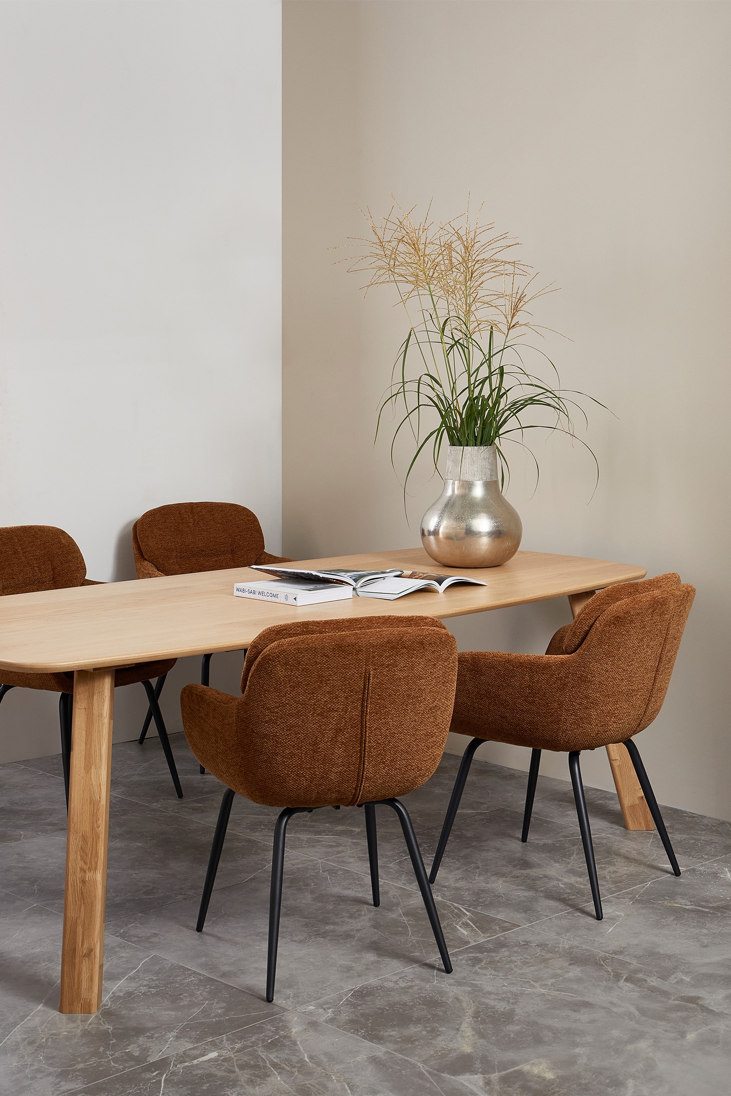 Runa Chaise De Salle À Manger - Set De 2 - Marron/Marron/Naturel