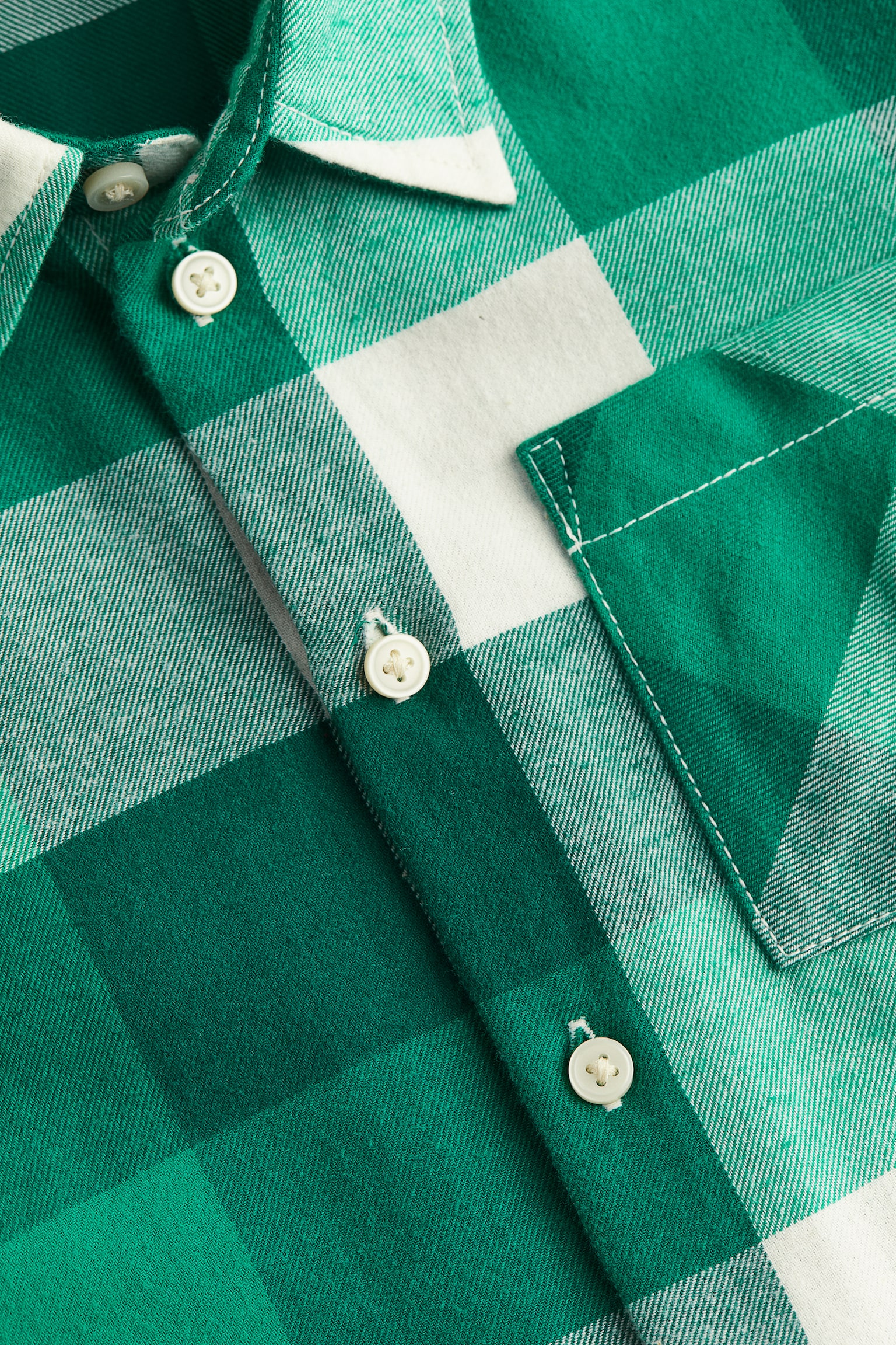 Cotton Flannel Shirt - Green/Check/Red/Check/Red/Check/Brown/Check/Navy blue/Check/Blue/Check - 2