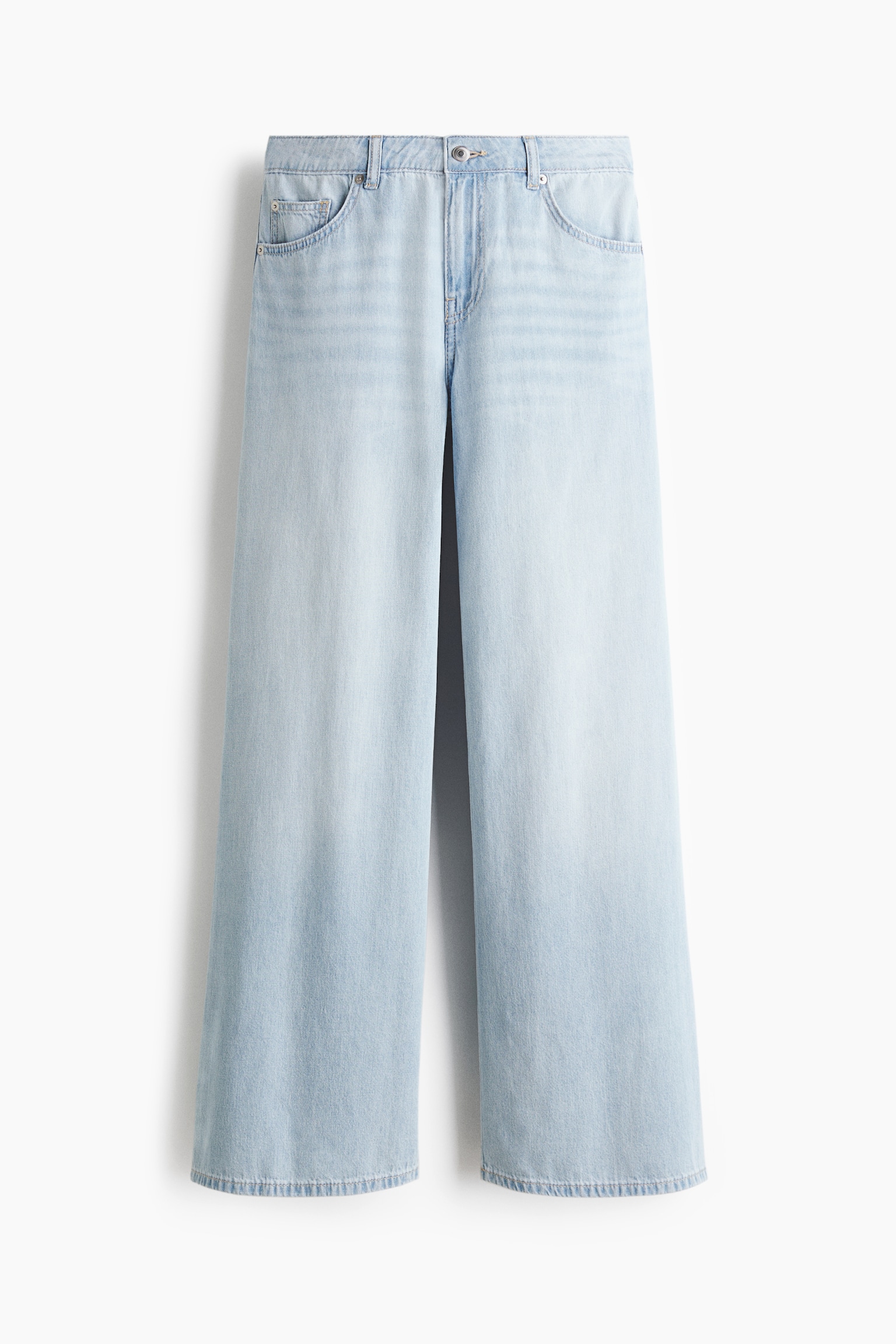 Wide Regular Waist Jeans - Ανοιχτό μπλε denim/Κρεμ/Σκούρο μπλε denim/Μπλε denim/Γκρι - 2