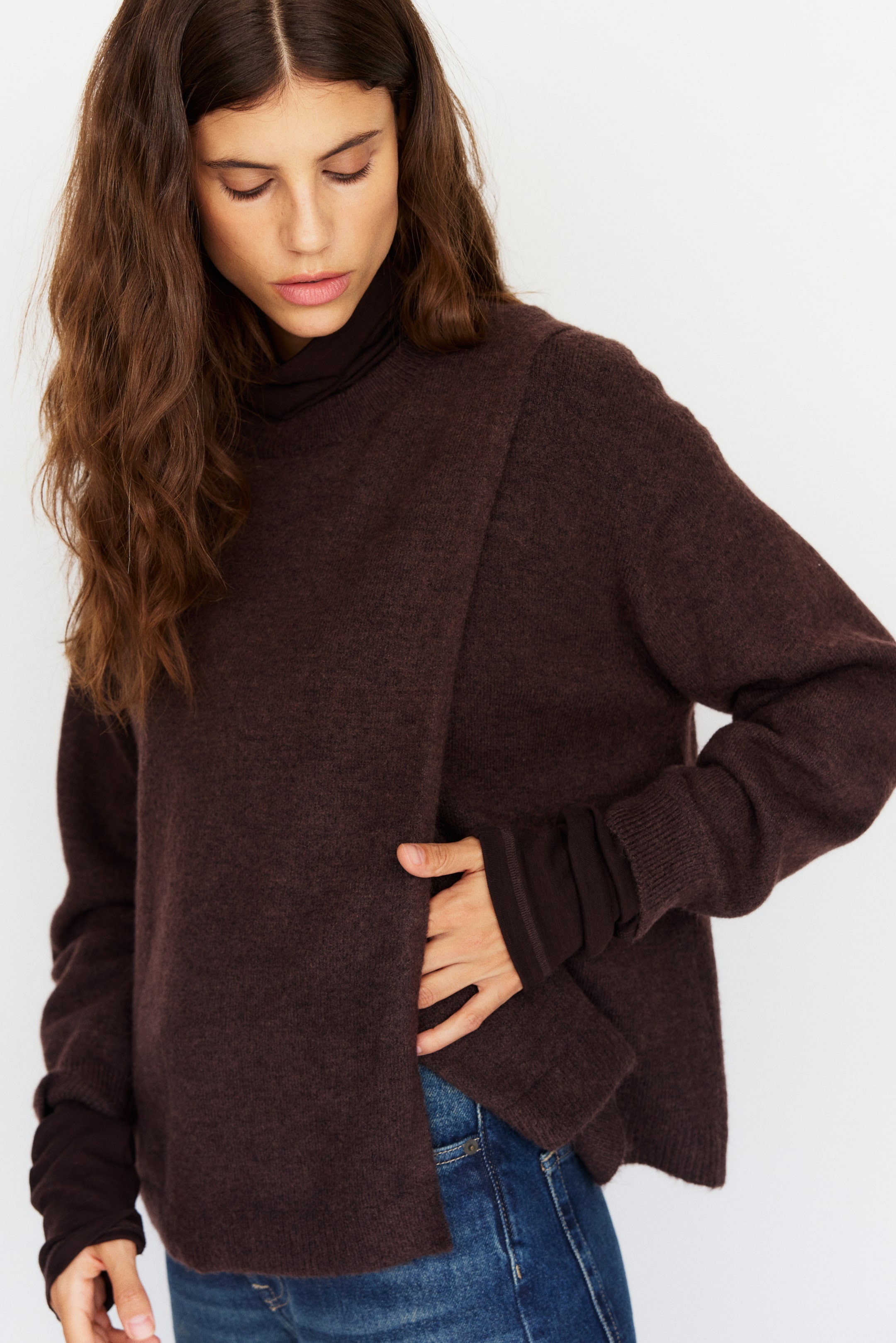 Grotere afbeelding bekijken: MAMA Before & After Voedingstrui - Donkerbruin - DAMES | H&M NL 2