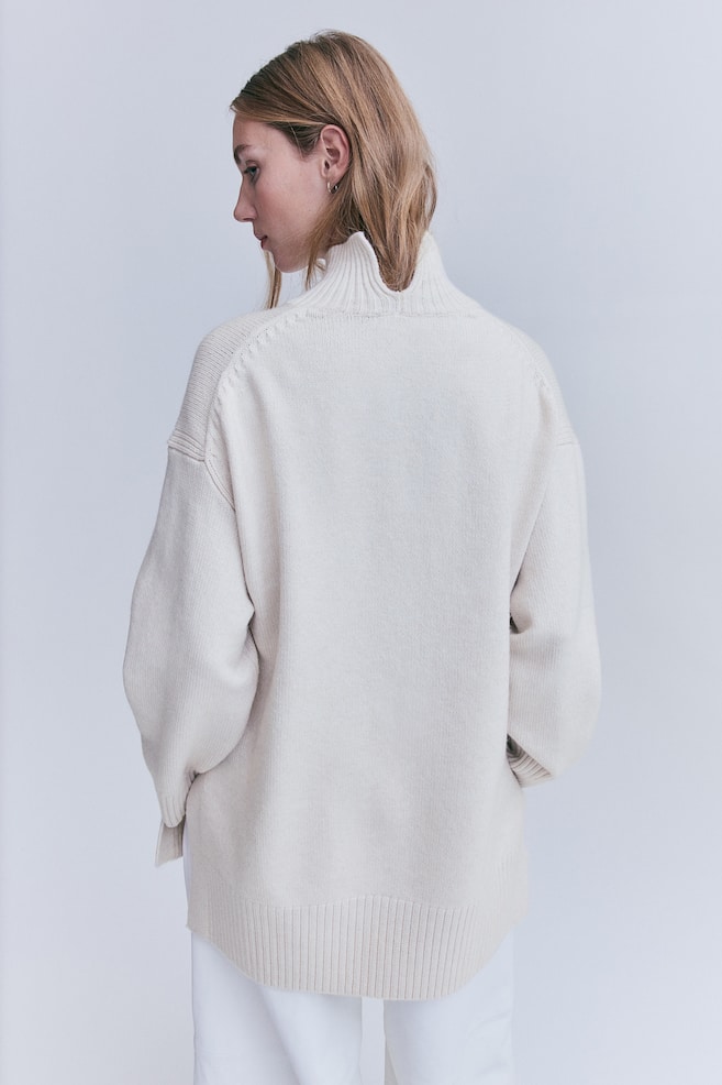 MAMA Polo-neck jumper - Natural white - 5