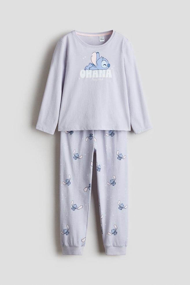 Printed cotton pyjamas - Pale purple/Lilo & Stitch/Ivory/Disney Princesses/Light pink/CapyFun - 1