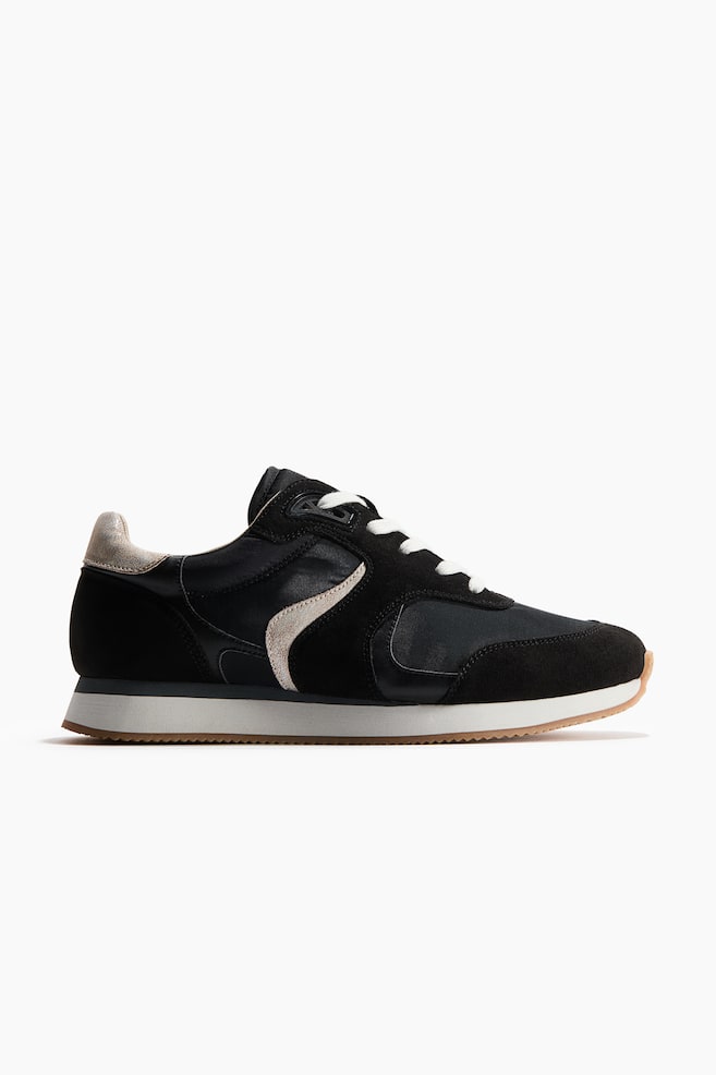 Sneakers rétro - Noir/taupe/Turquoise foncé/Gris ancien - 1