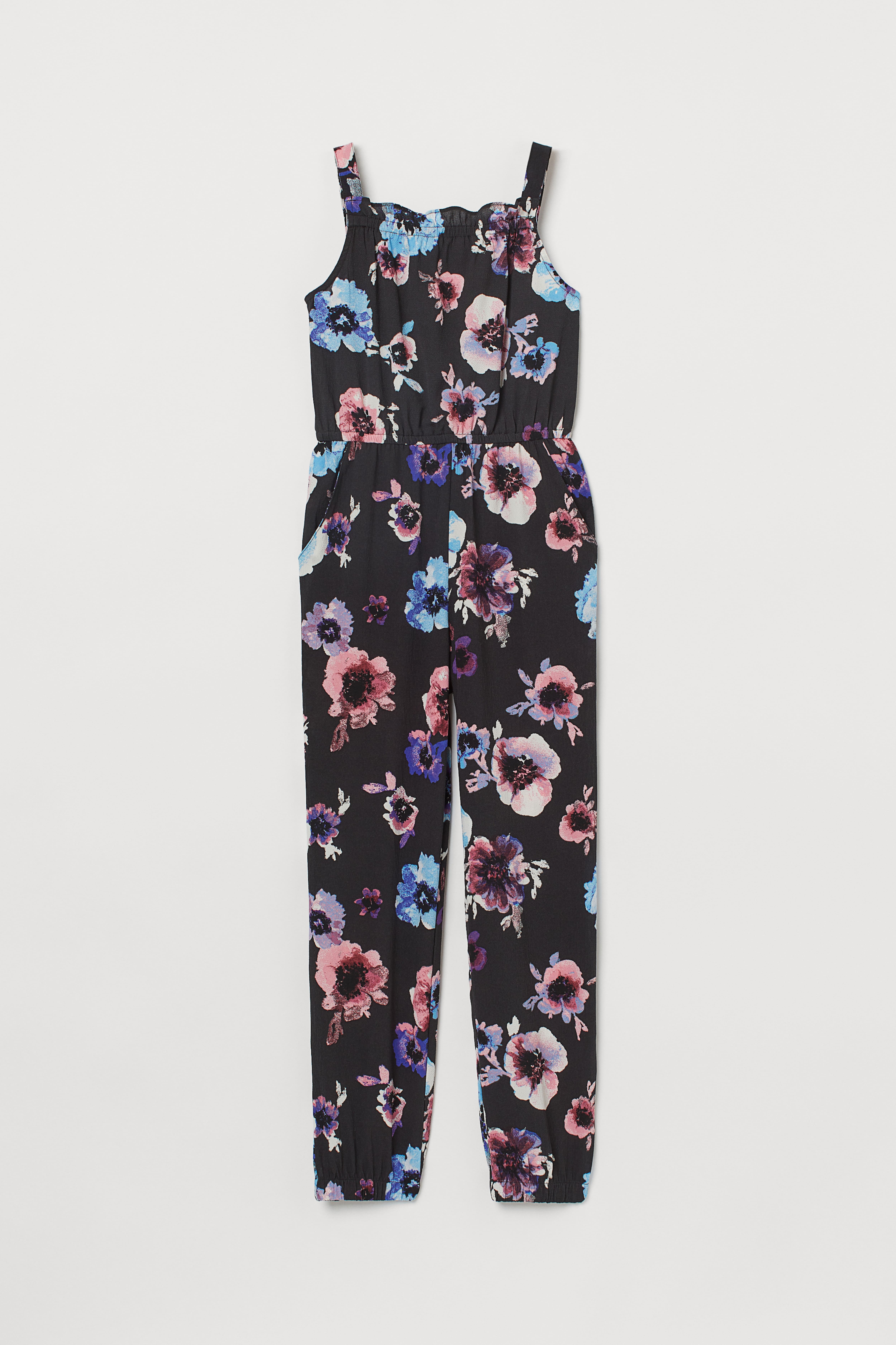 H and m floral jumpsuit best sale