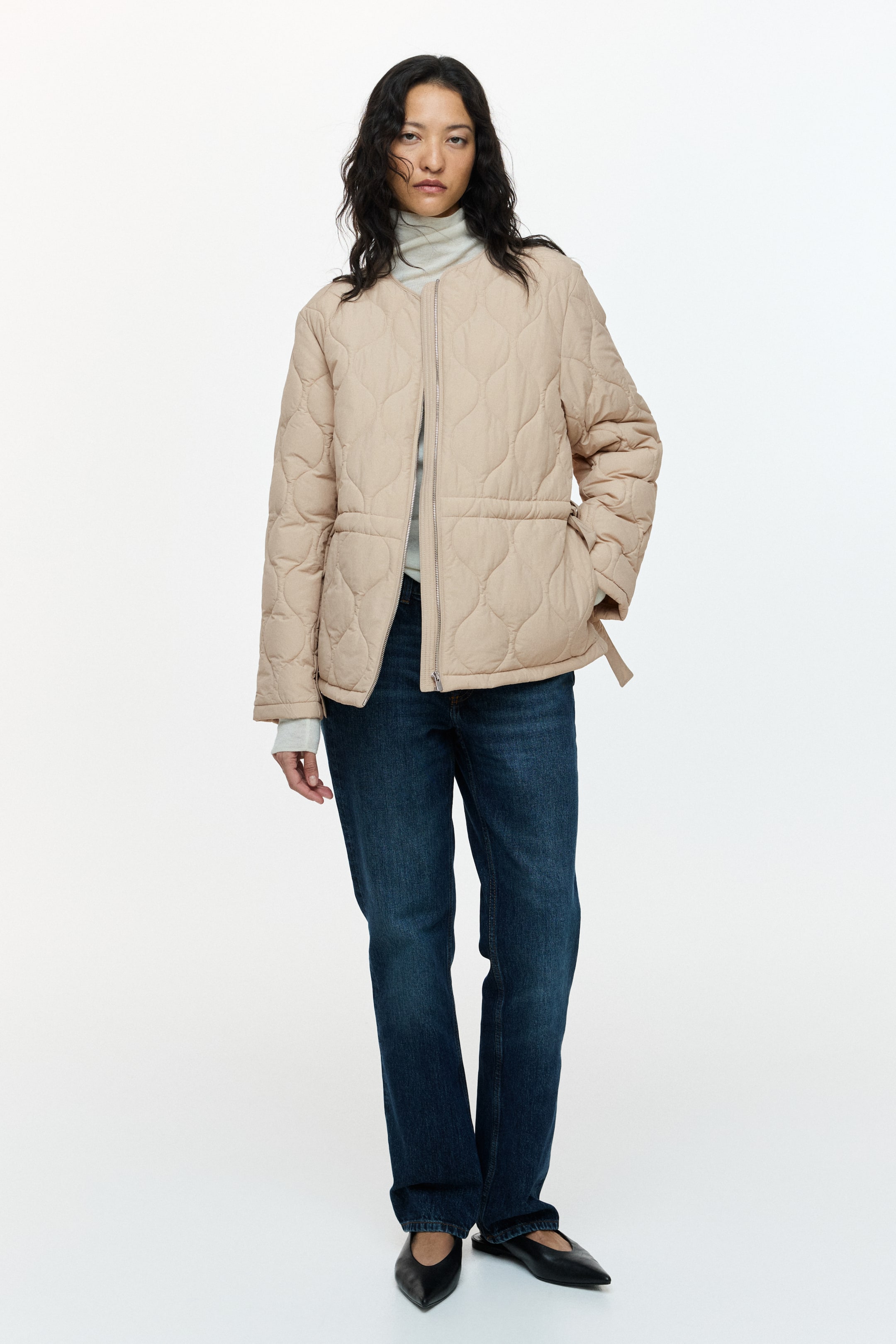 View larger image: THERMOLITE® Quilted Jacket - Light beige - Ladies | H&M US 2