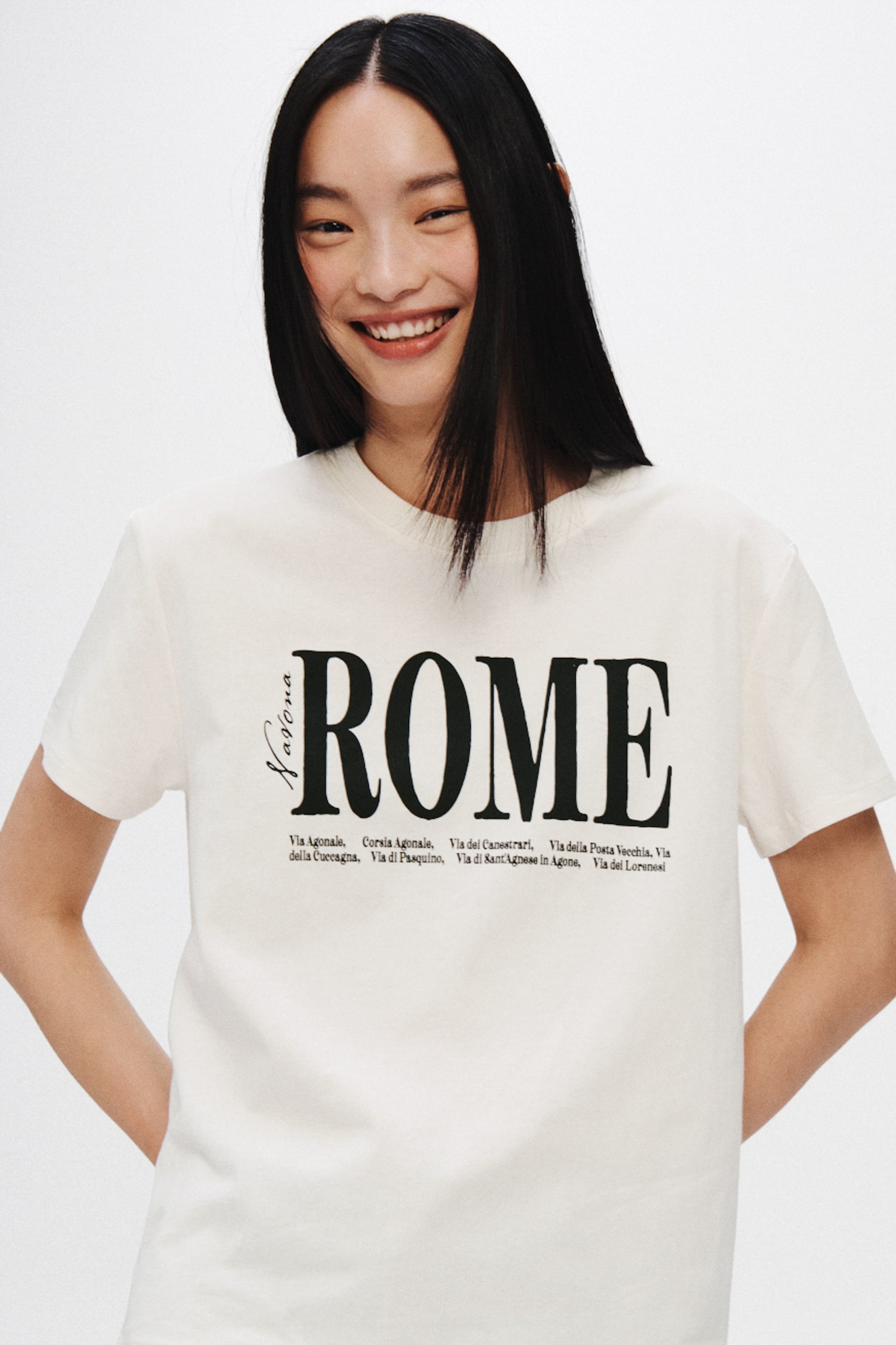 Printed T-shirt - Cream/Rome/Red/Athletic/Navy blue/Italian Riviera/Light beige/Clementines/White/Olives/Black/Italia/Light blue/Ragazza - 4