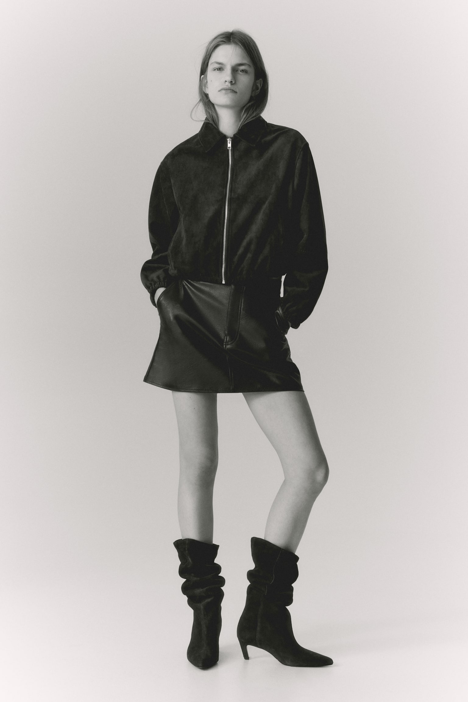 Collared jacket - Dark brown/Dark beige - 3