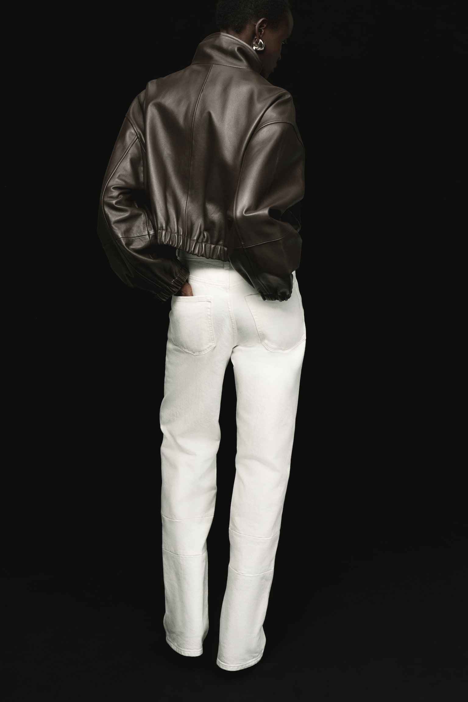 Straight High Jeans - Biały - 3