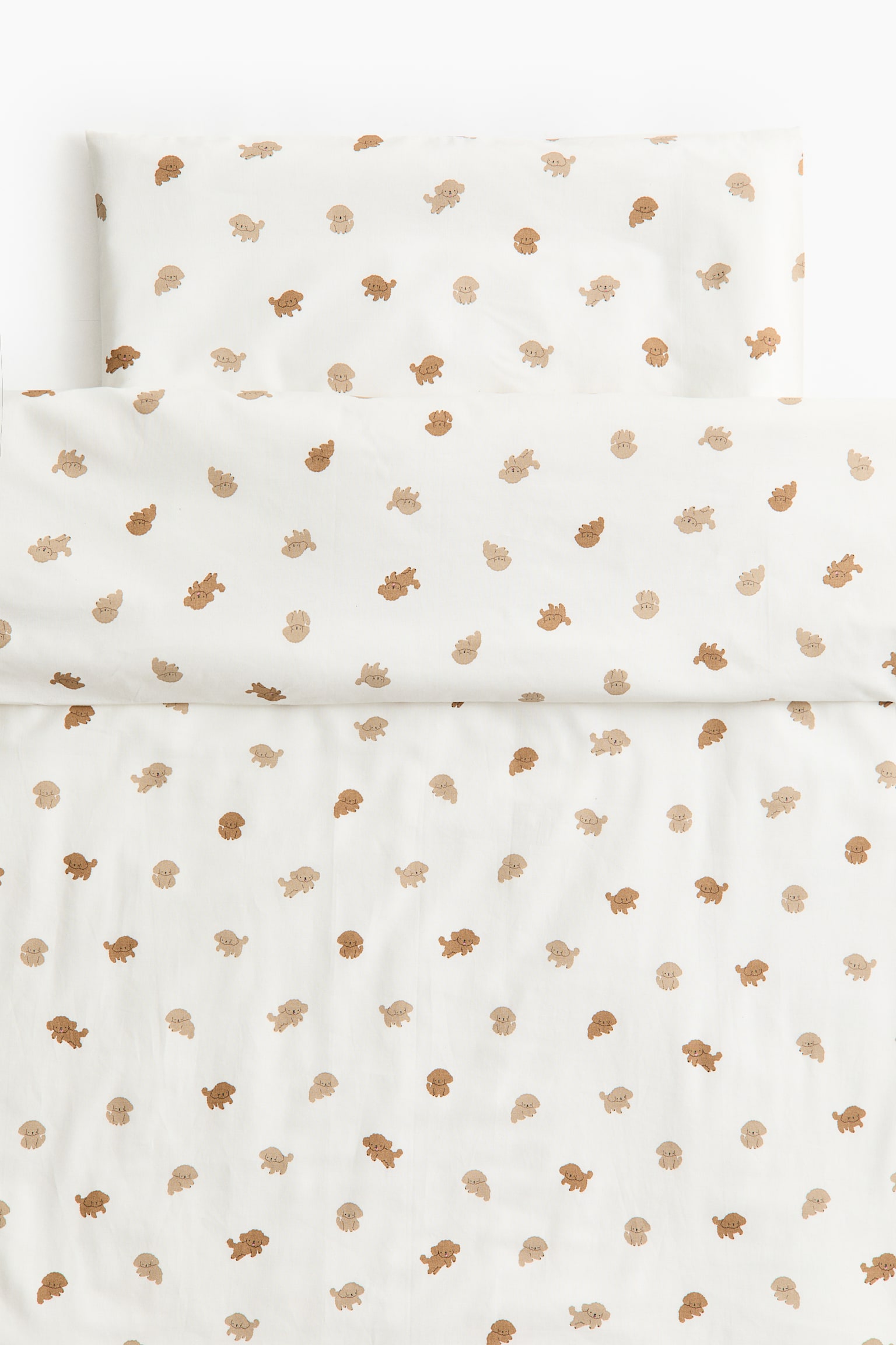 Комплект постільної білизни для дитячого ліжечка - Білий/цуценята - 1