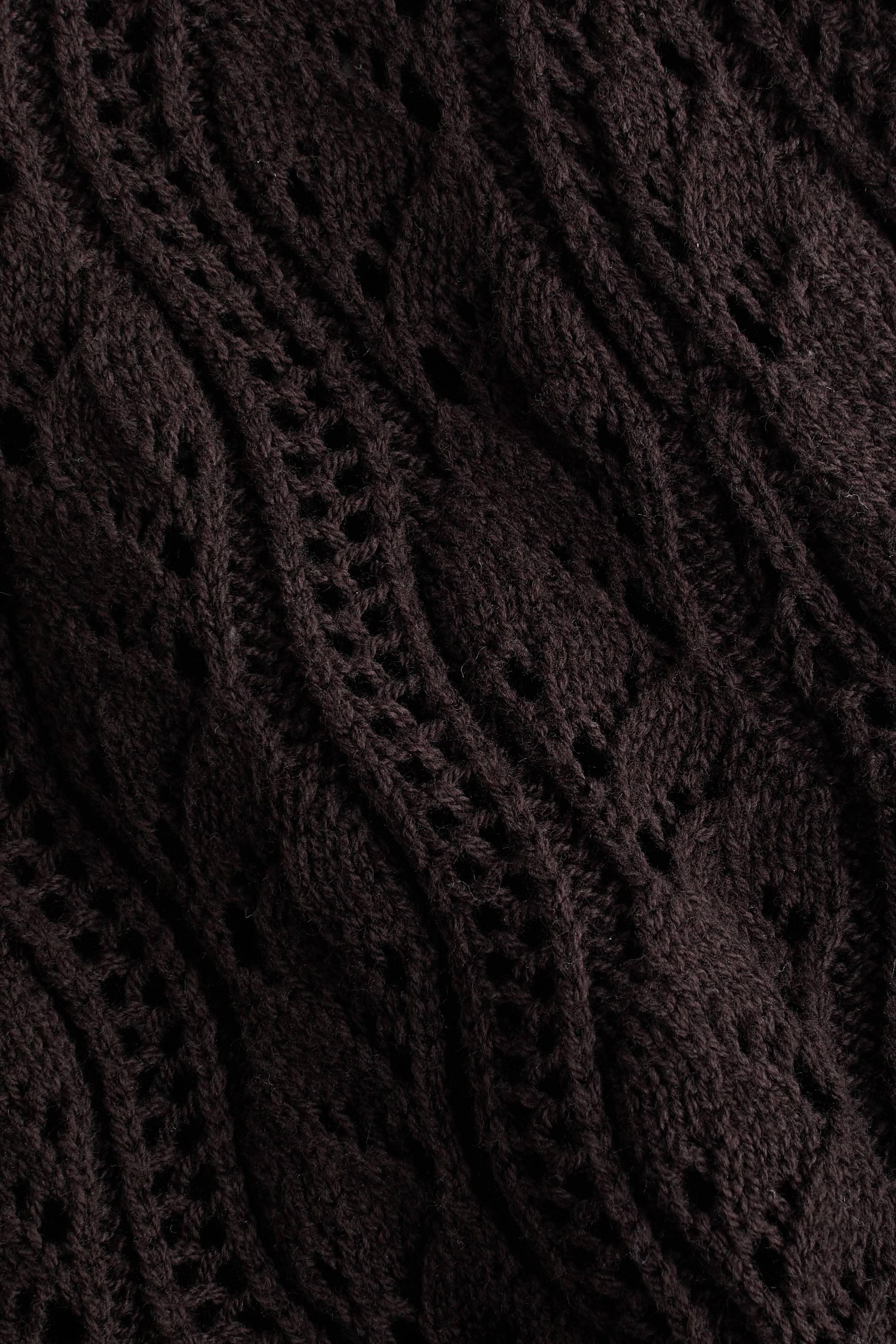 Pointelle-Knit Tie-Front Cardigan