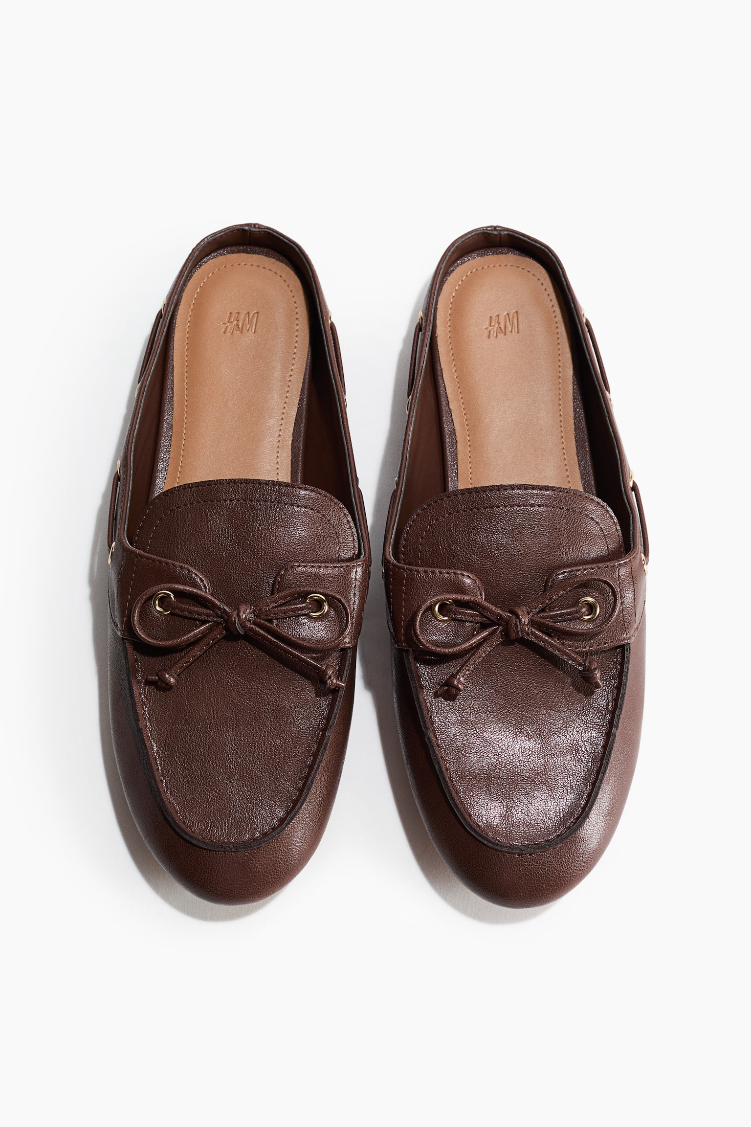 Loafer mules - Dark brown/Dark beige - 1
