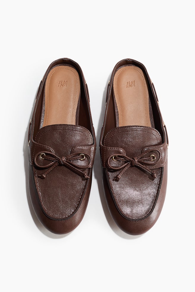 Mules mocassins - Marron foncé - 1