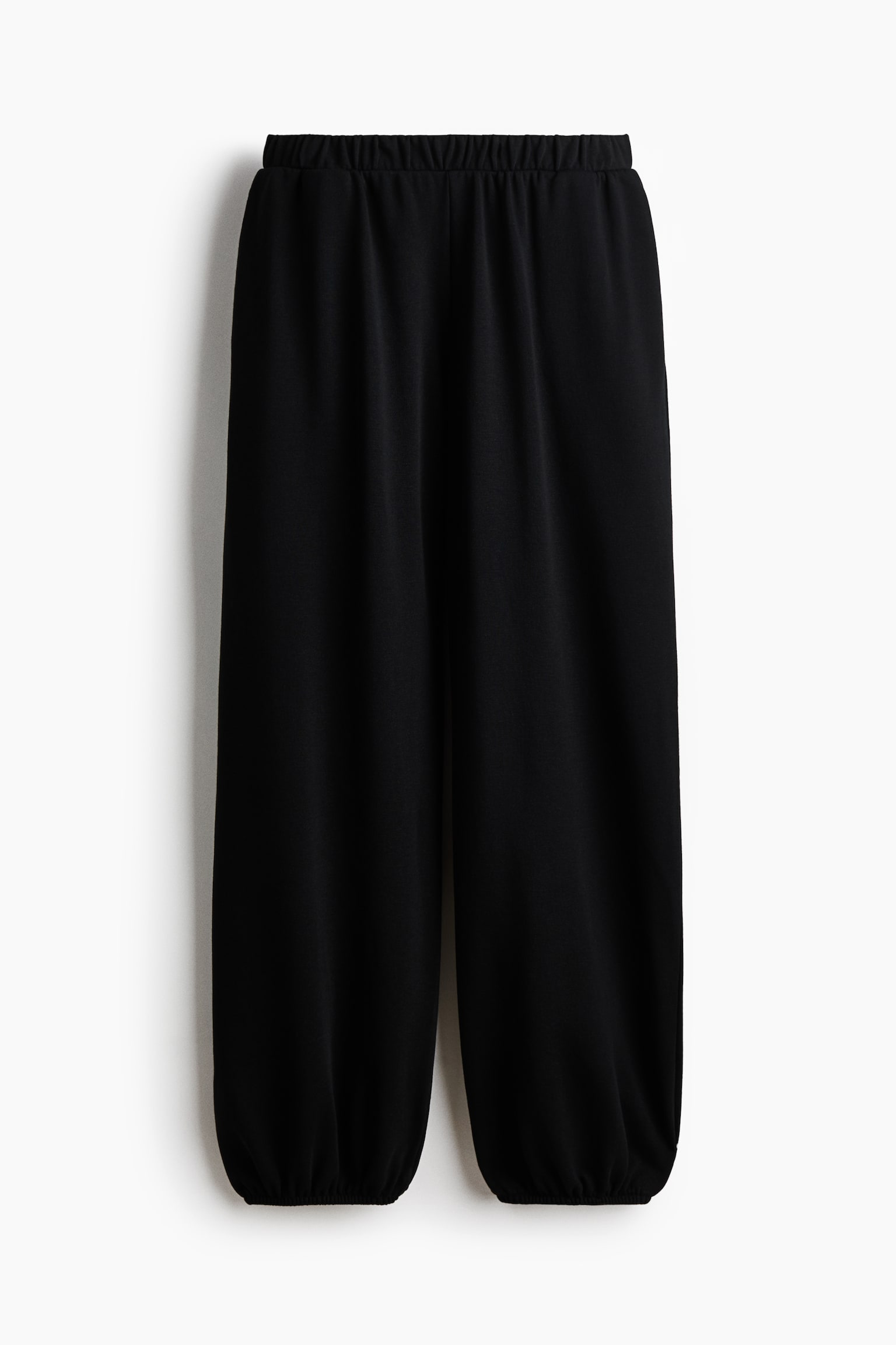 Loose-fit joggers - Black/Dark brown - 1