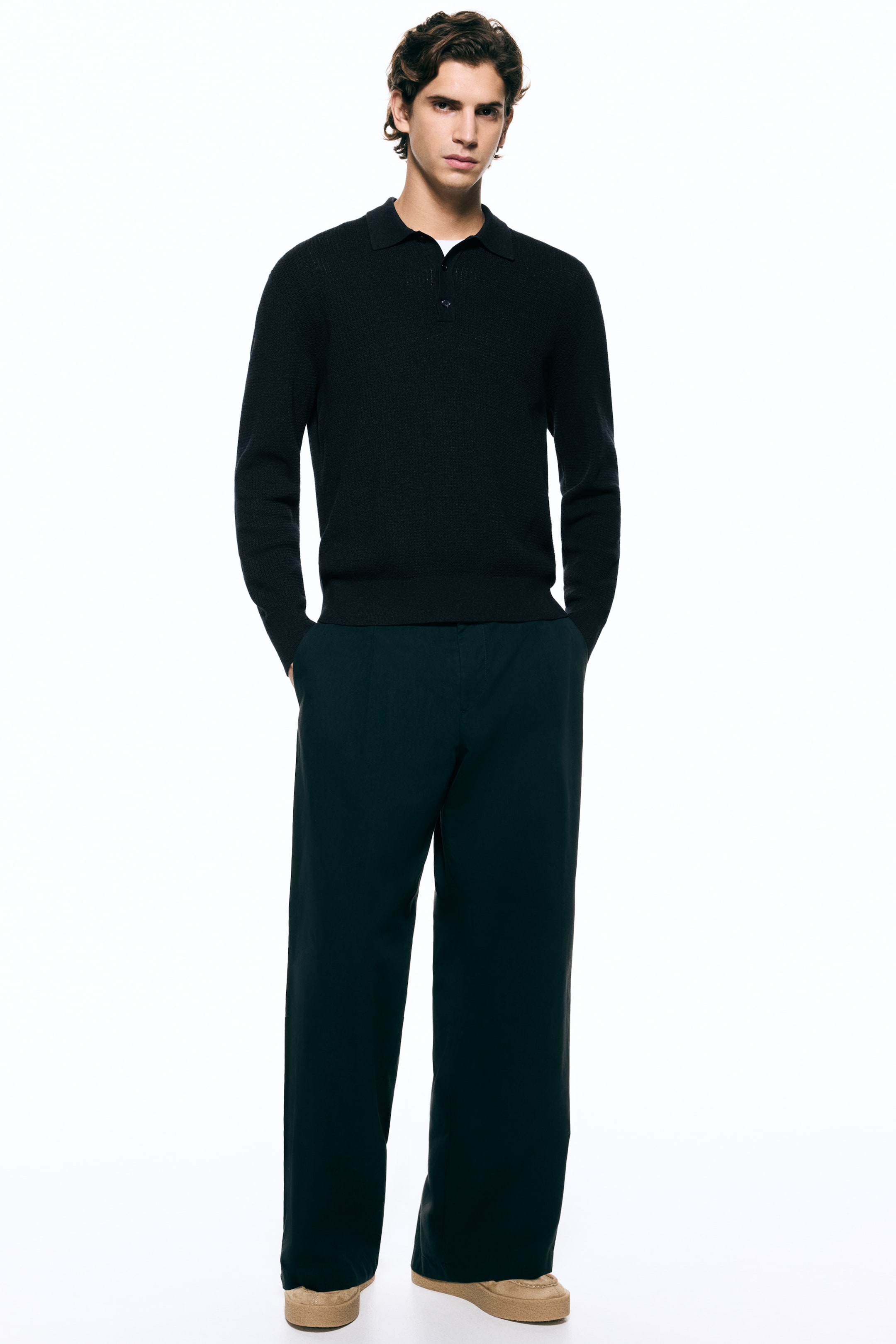 View larger image: Regular Fit Polo shirt - Dark blue - Men | H&M IN 3