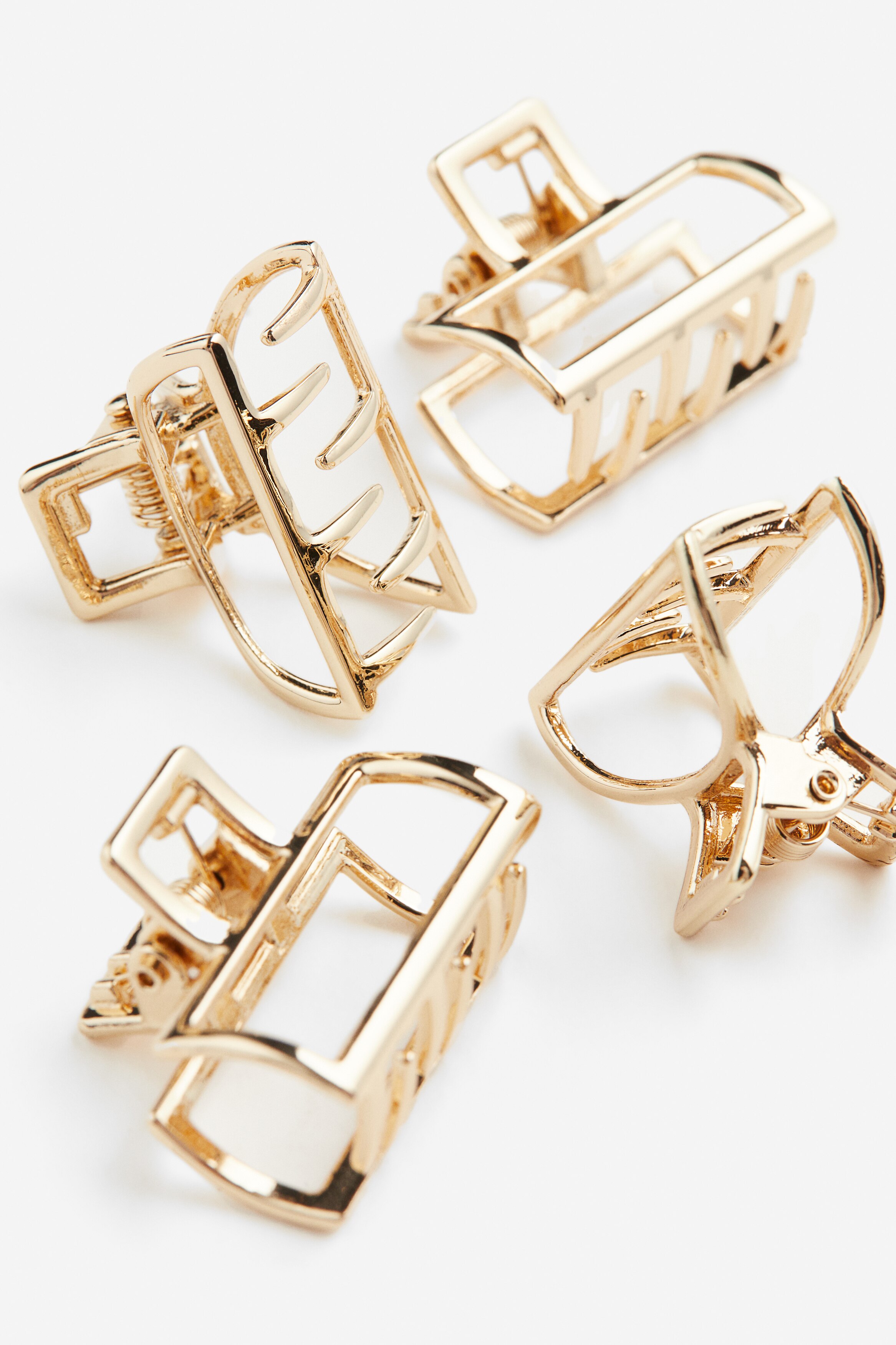 4-pack hair claws - Gold-colored - Ladies | H&M PH display picture 2