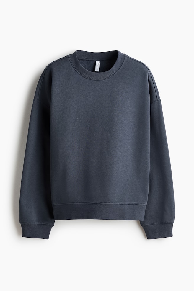 Sweatshirt with Printed Motif - Dark blue/Dark brown/Light dusty blue/Light gray melange/Burgundy/Navy blue - 1