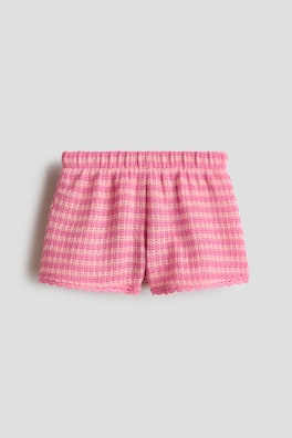 Strukturstickade shorts