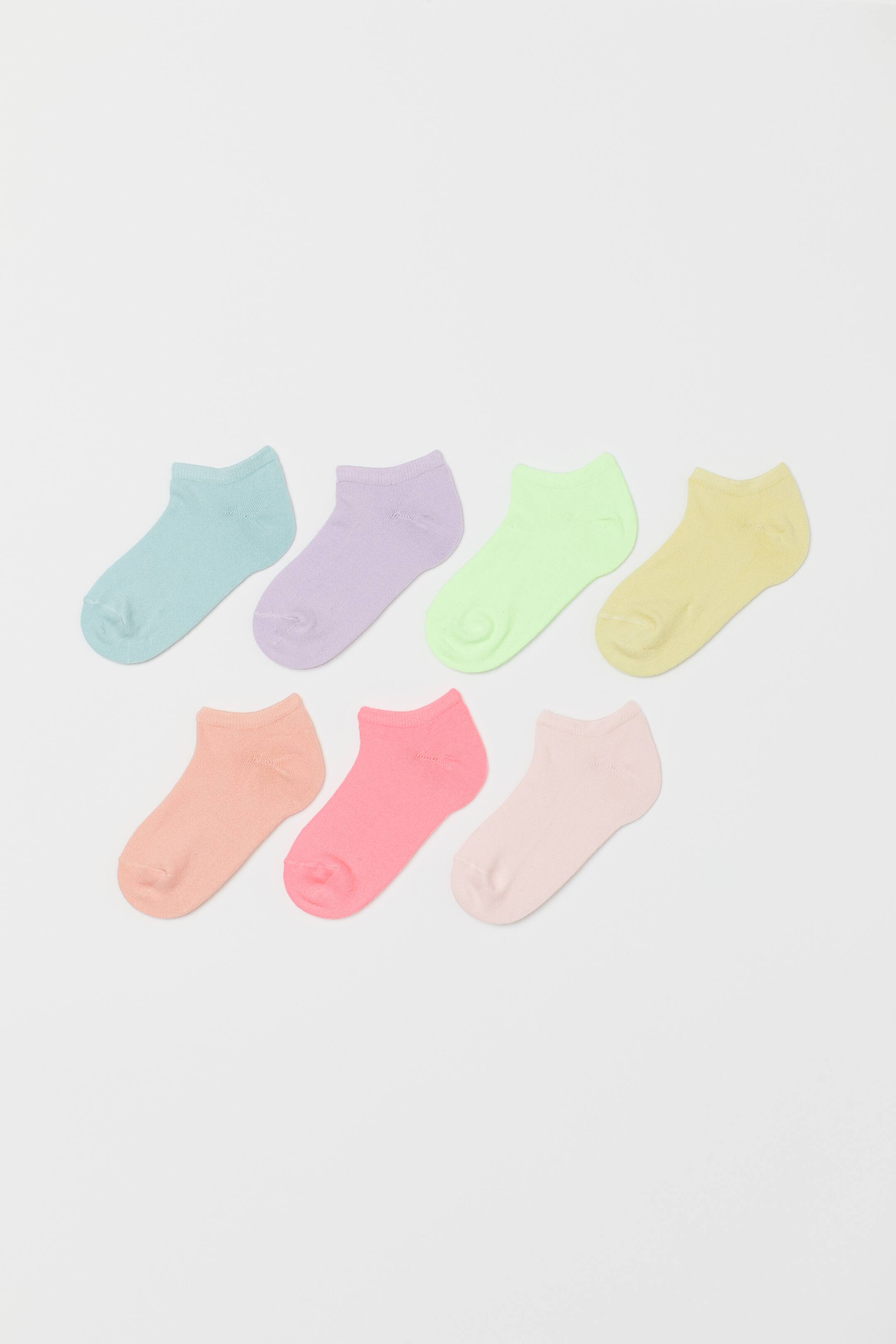 הצגת תמונה גדולה יותר: מארז 7 זוגות קרסוליות - Neon pink/Multicoloured - Kids | H&M IL 1