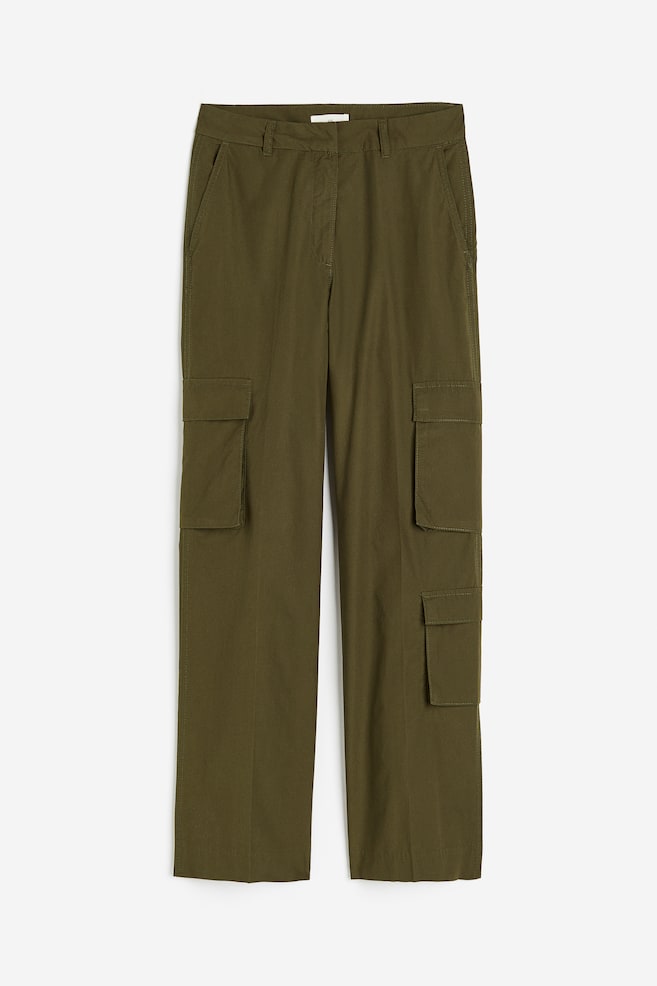 Cargohose aus Twill - Dunkles Khakigrün - 1
