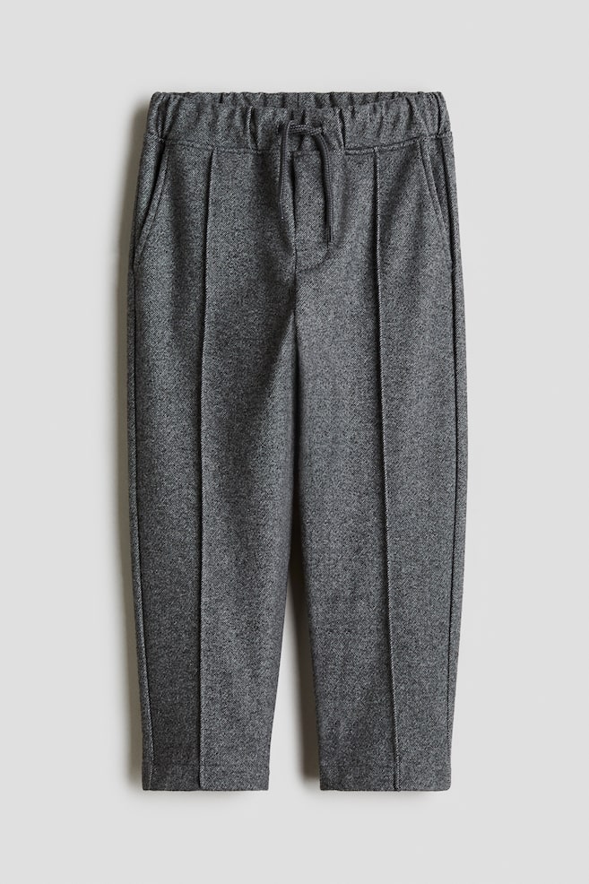 Pantaloni tip jogging cu dungă - Gri-închis/Negru/Albastru-închis - 1