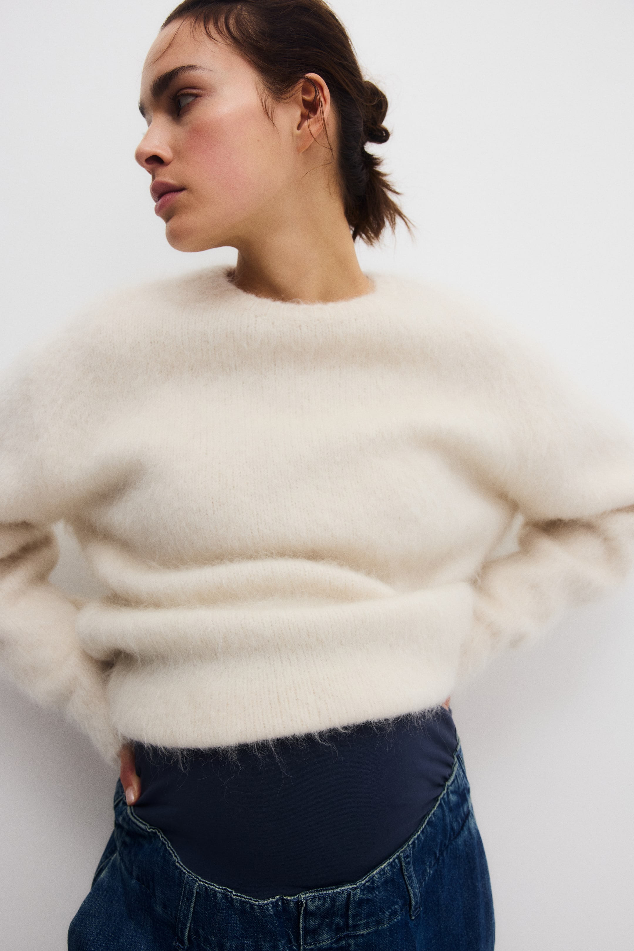 Vis større bilde: MAMA Wide jeans - Denimblå - DAME | H&M NO 3