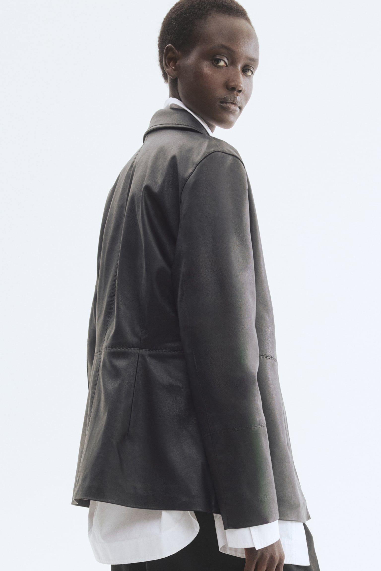 Куртка із тканини з покриттям - Чорний - 1