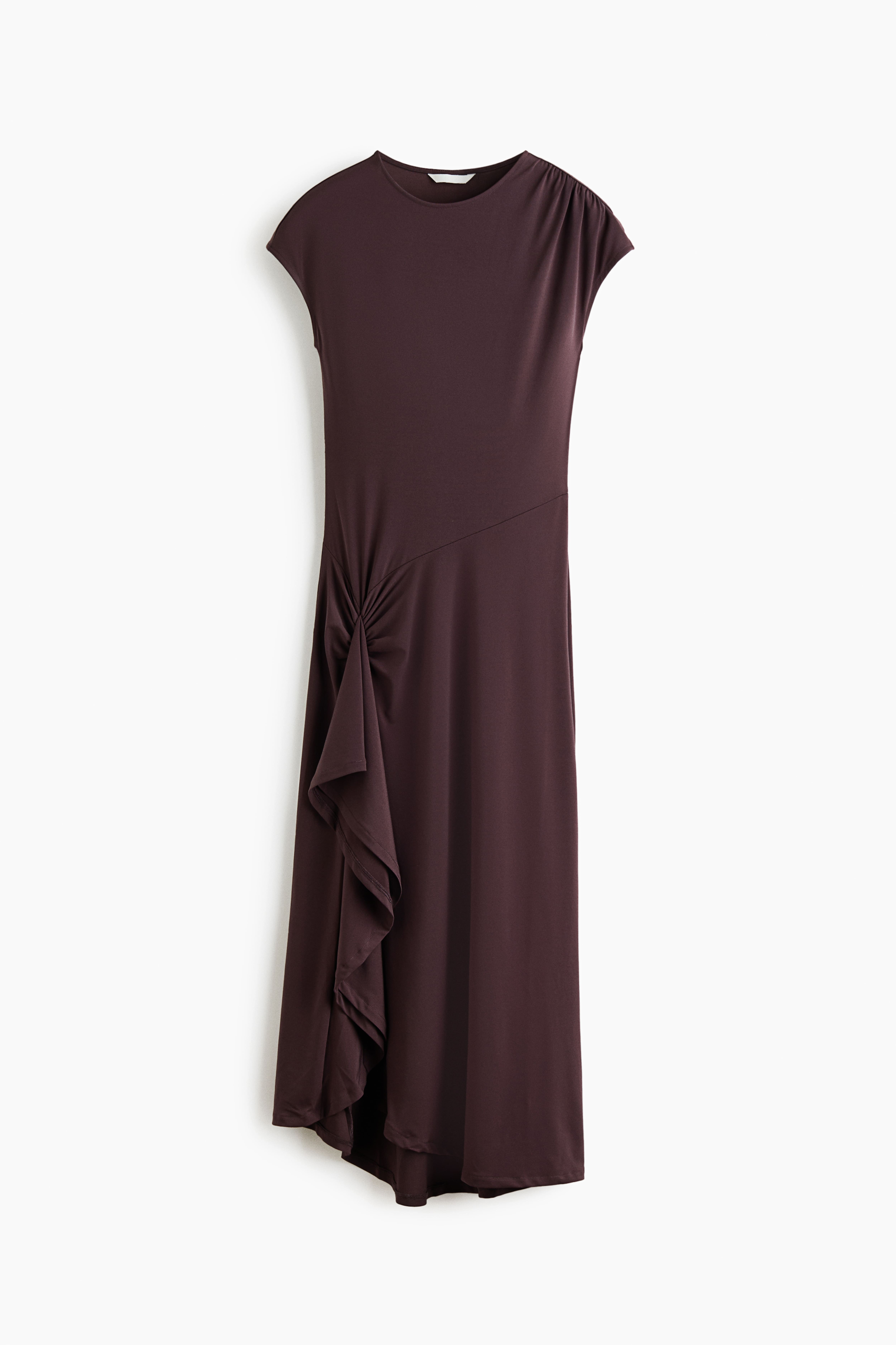 Draped-Panel Jersey Dress