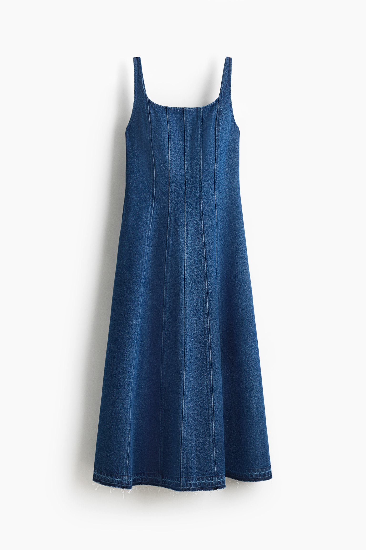 Flared-skirt denim dress - Denim blue/Denim grey - 2