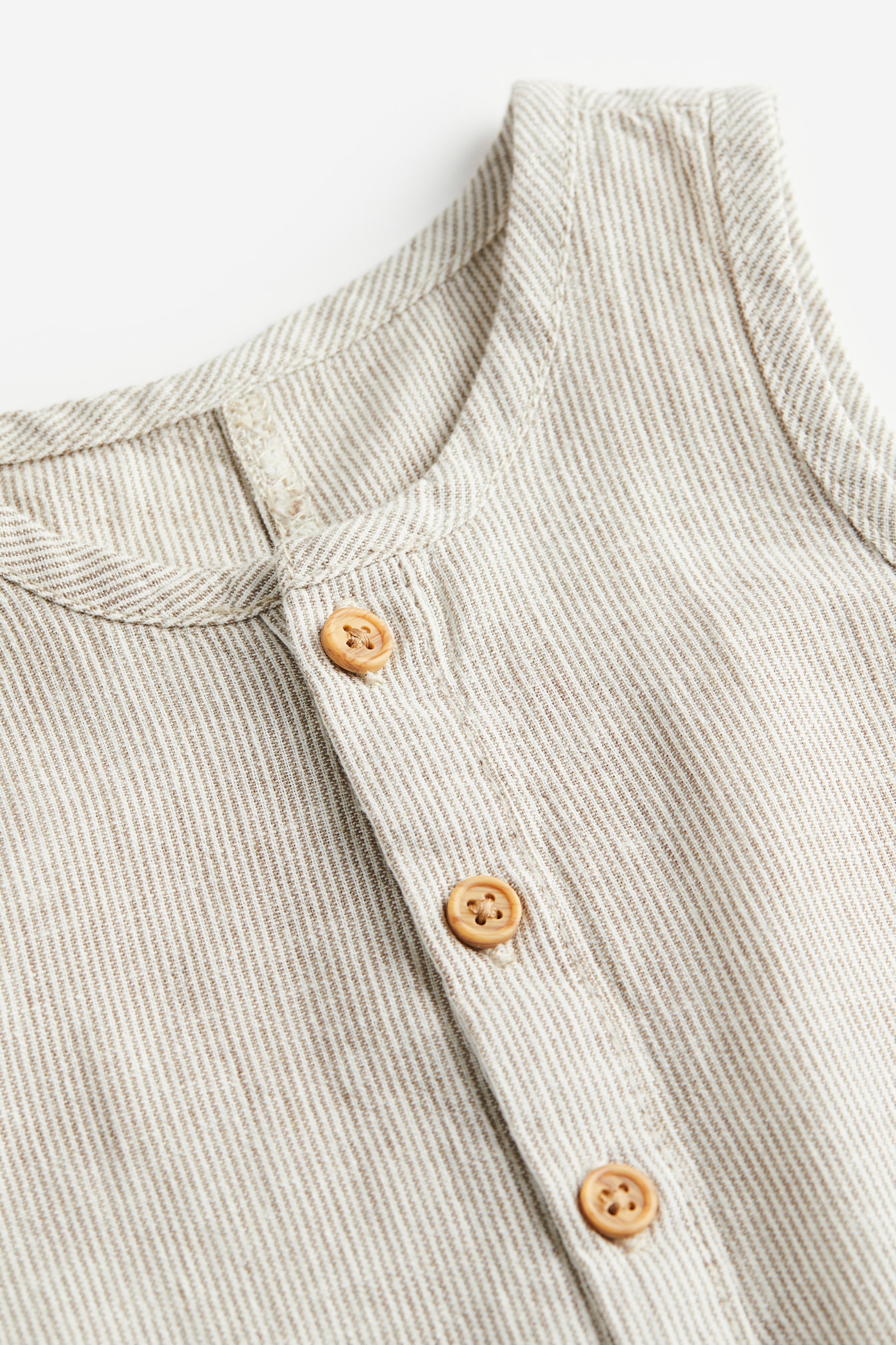 Zobrazit větší obrázek: Overal z lněné směsi - Šedobéžová/proužky - DĚTI | H&M CZ 2