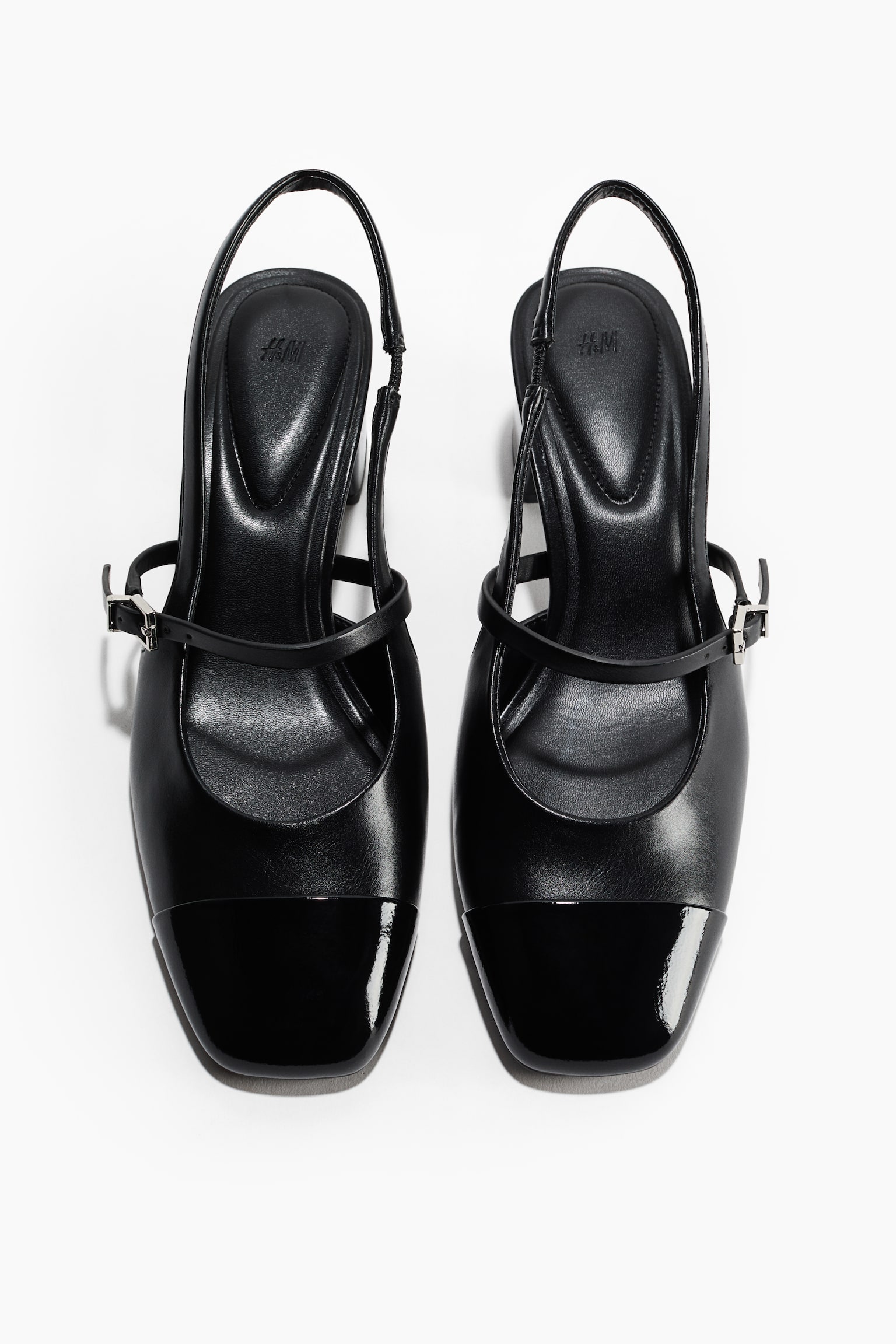 Женские туфли H&M Block-Heeled Slingbacks, цвет: Чёрный — фото 3