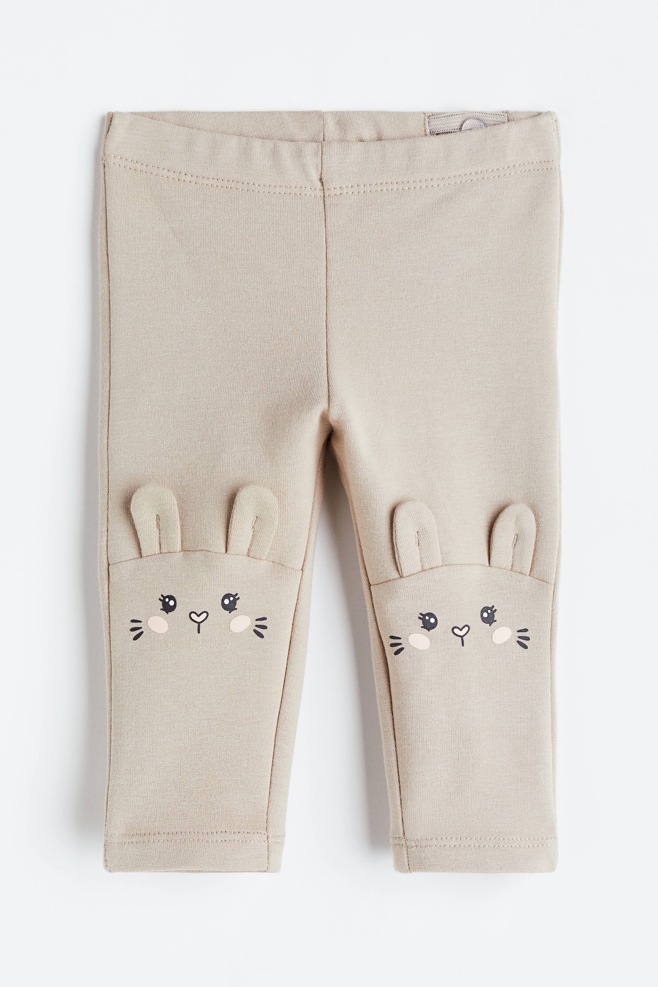 Xem ảnh lớn hơn: Quần legging chải xù bên trong - Màu be/Thỏ - Kids | H&M VN 1