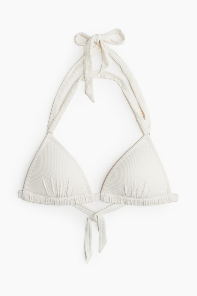 Top bikini a triangolo push-up - Bianco - 1