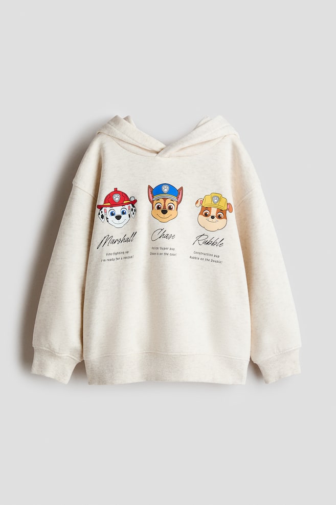 Felpa con cappuccio e motivo stampato - Beige chiaro/PAW Patrol/Azzurro/Bluey/Verde/Minecraft/Blu/Sonic il riccio - 1