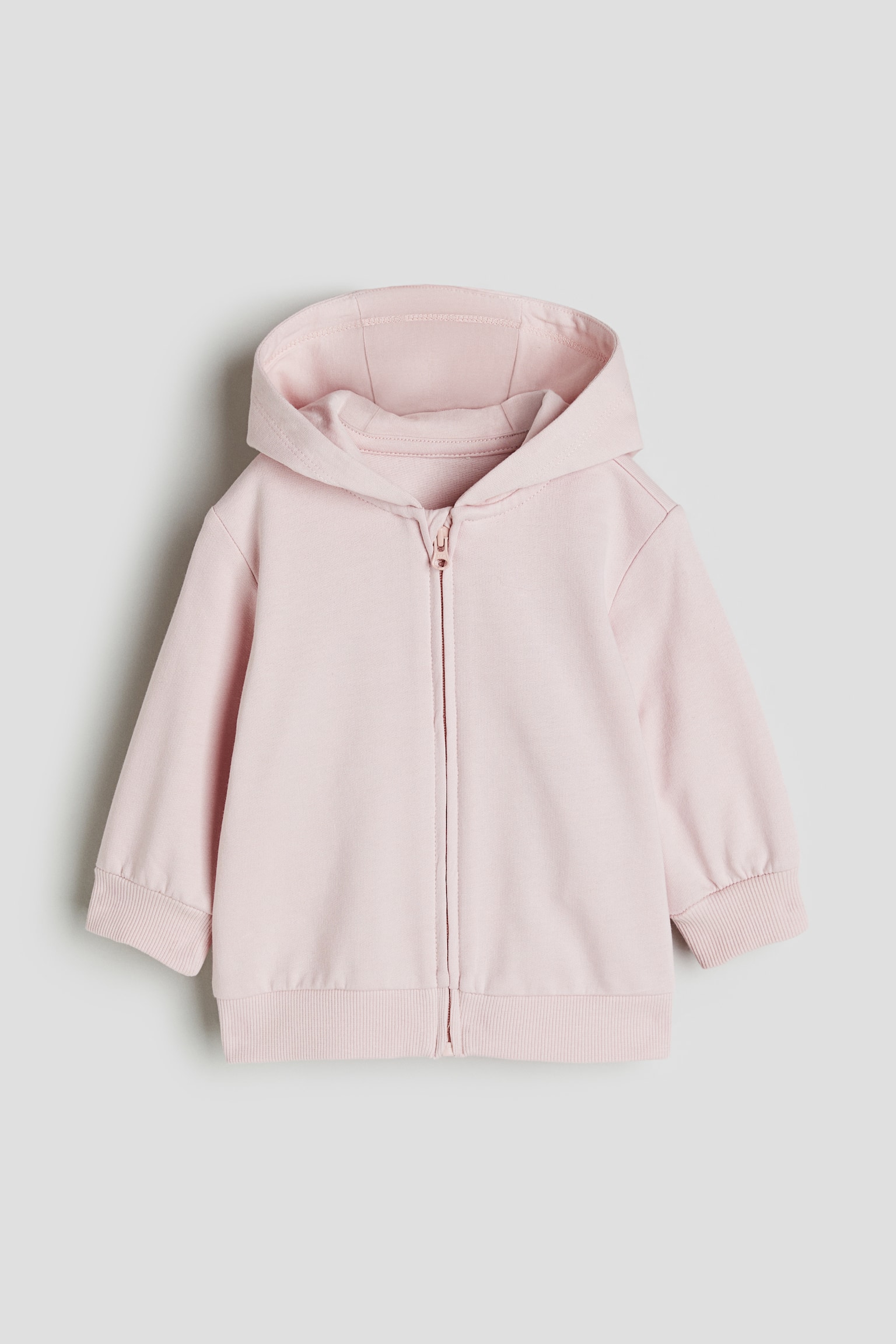 Zip-through hoodie - Light pink - 1