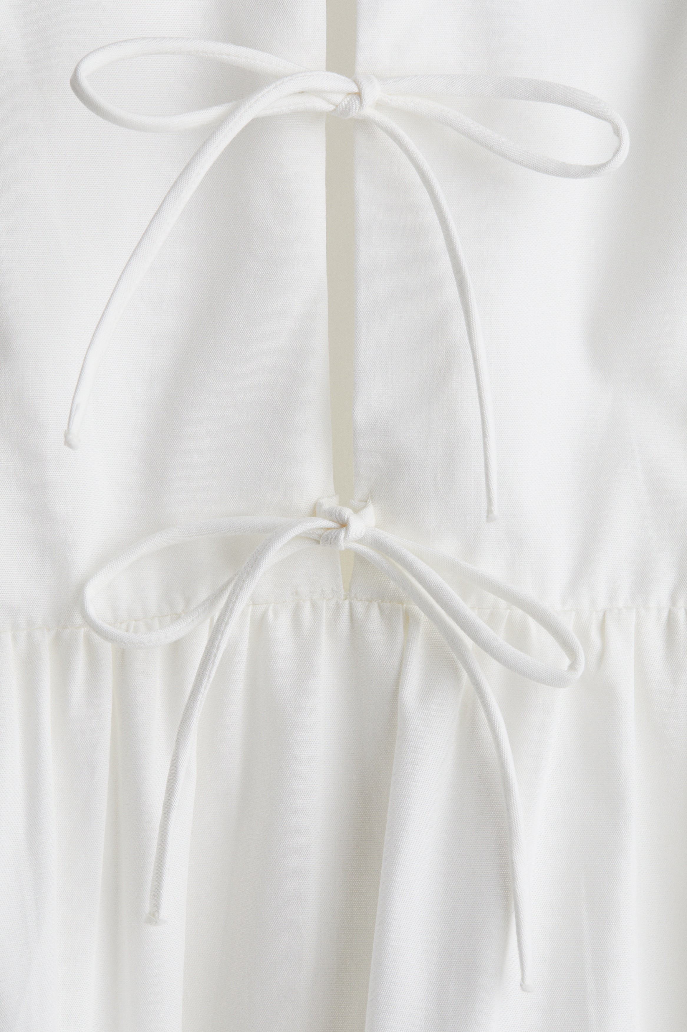 Tie-detail poplin dress