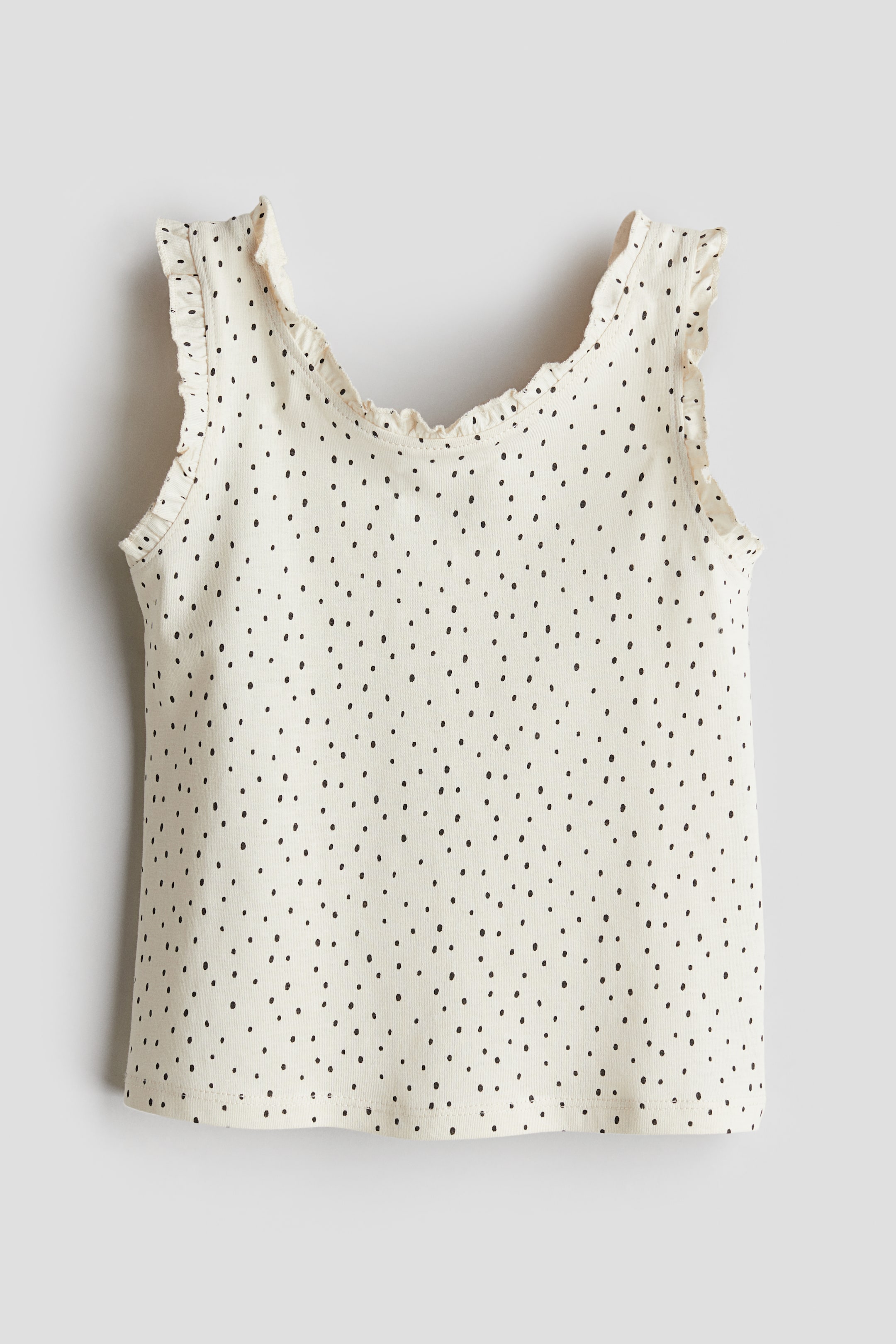 View larger image: Frill Trim Tank - White/Spot - Kids | H&M AU 1