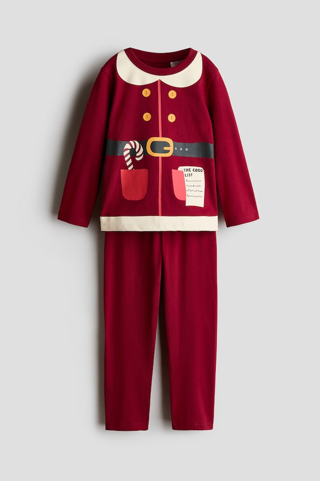 Printed cotton pyjamas - Red/Santa/Black/Skeleton/Dark grey/Bats/White/Christmas/Navy blue/Patterned - 1