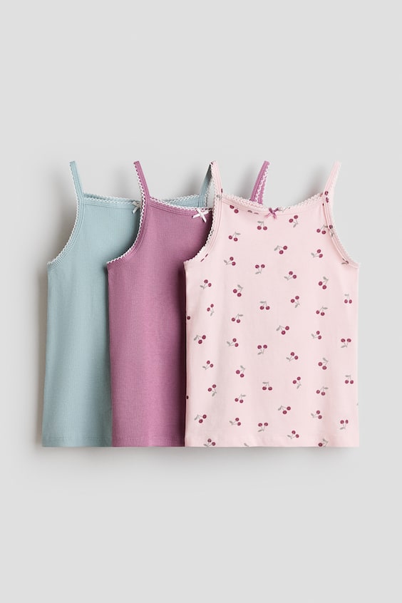 Детские топы H&M 3-Pack Cotton Tank Tops
