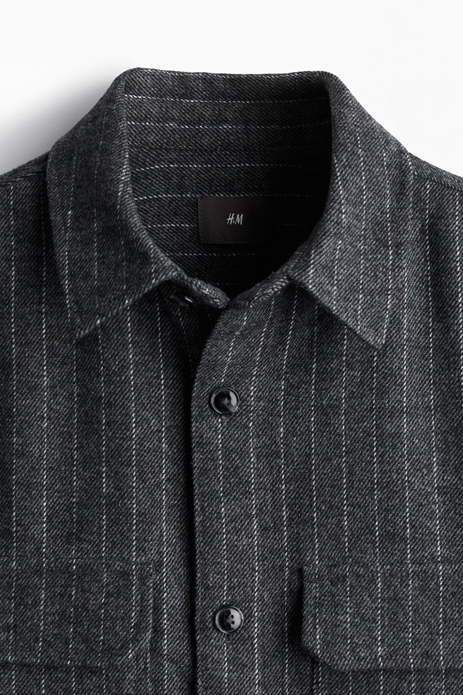 Regular Fit Felted overshirt - Grey/Pinstriped/Beige/Checked/Navy blue/Light greige/Black/Grey - 5