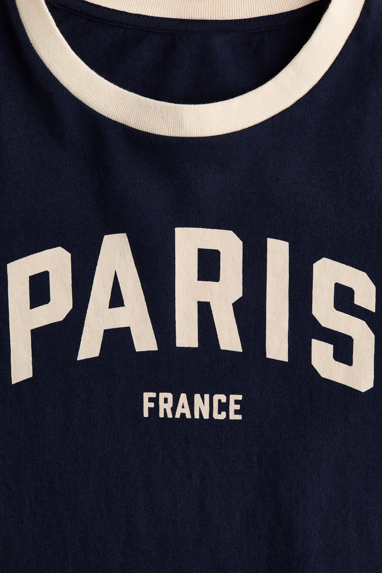 Printed cotton T-shirt - Navy blue/Paris/White/Horse - 5