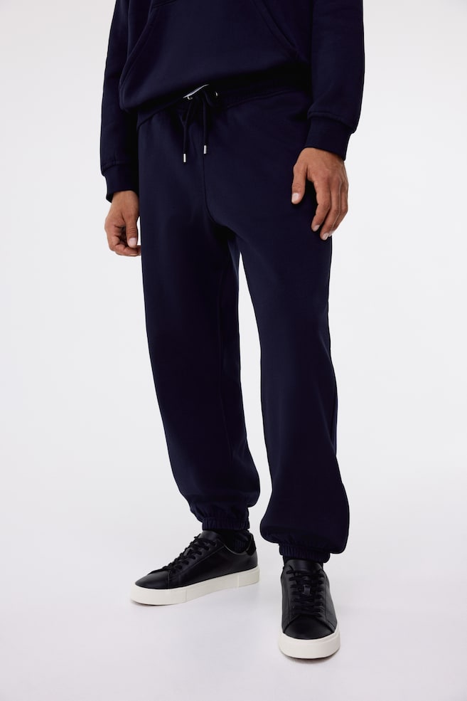 2-piece Loose Fit Hoodie and Joggers Set-Dark blue - 4