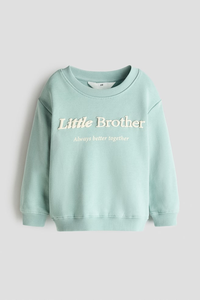 Printed sweatshirt - Light turquoise/Little Brother/Black/London/Beige/Tipper truck/Black/NASA/Green/Miami/Light beige/Dinosaurs/Blue/Robot - 1