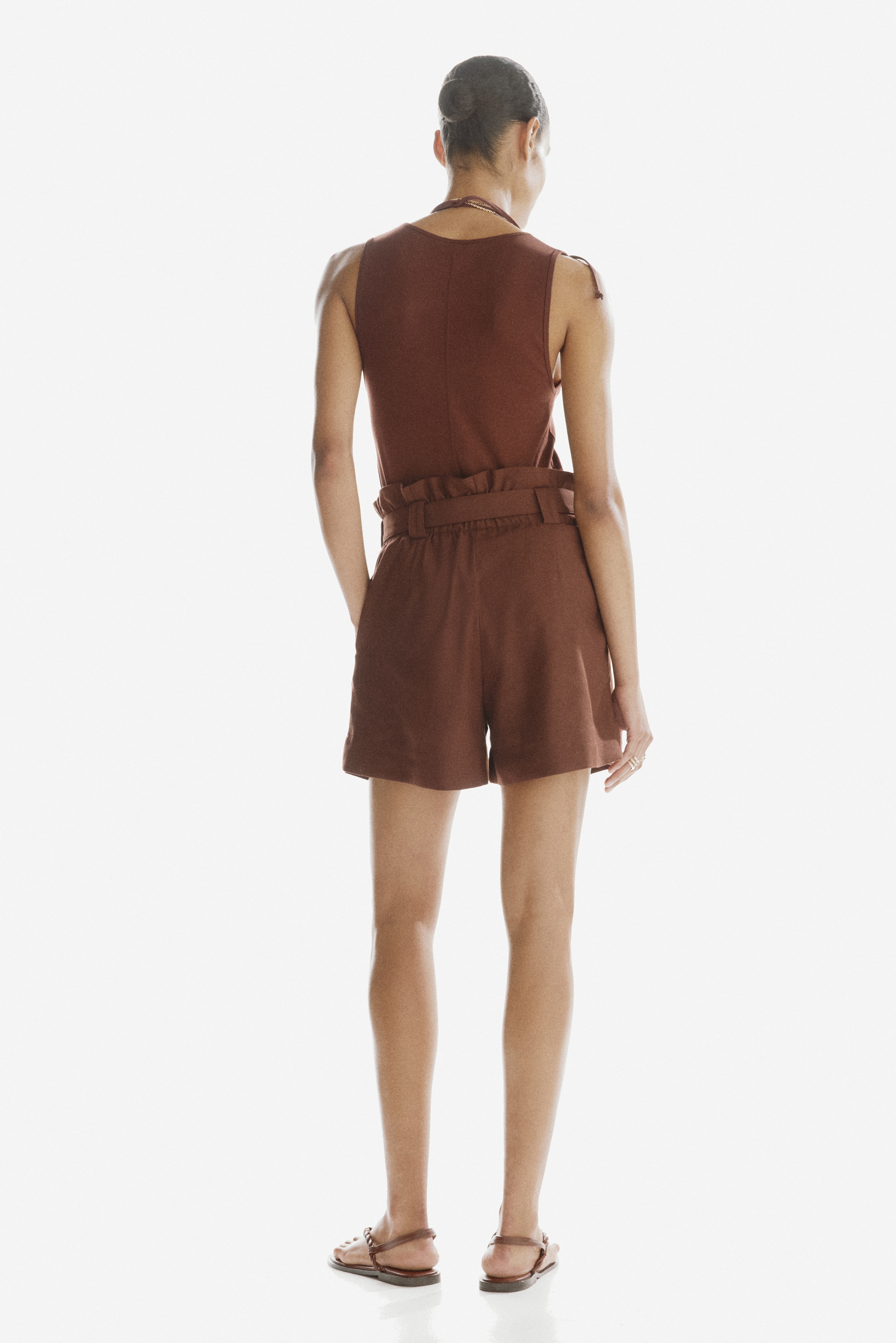 Paper Bag Shorts with Belt by H&M