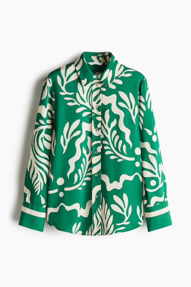 Camisa de sarga - Verde/Estampado - 1