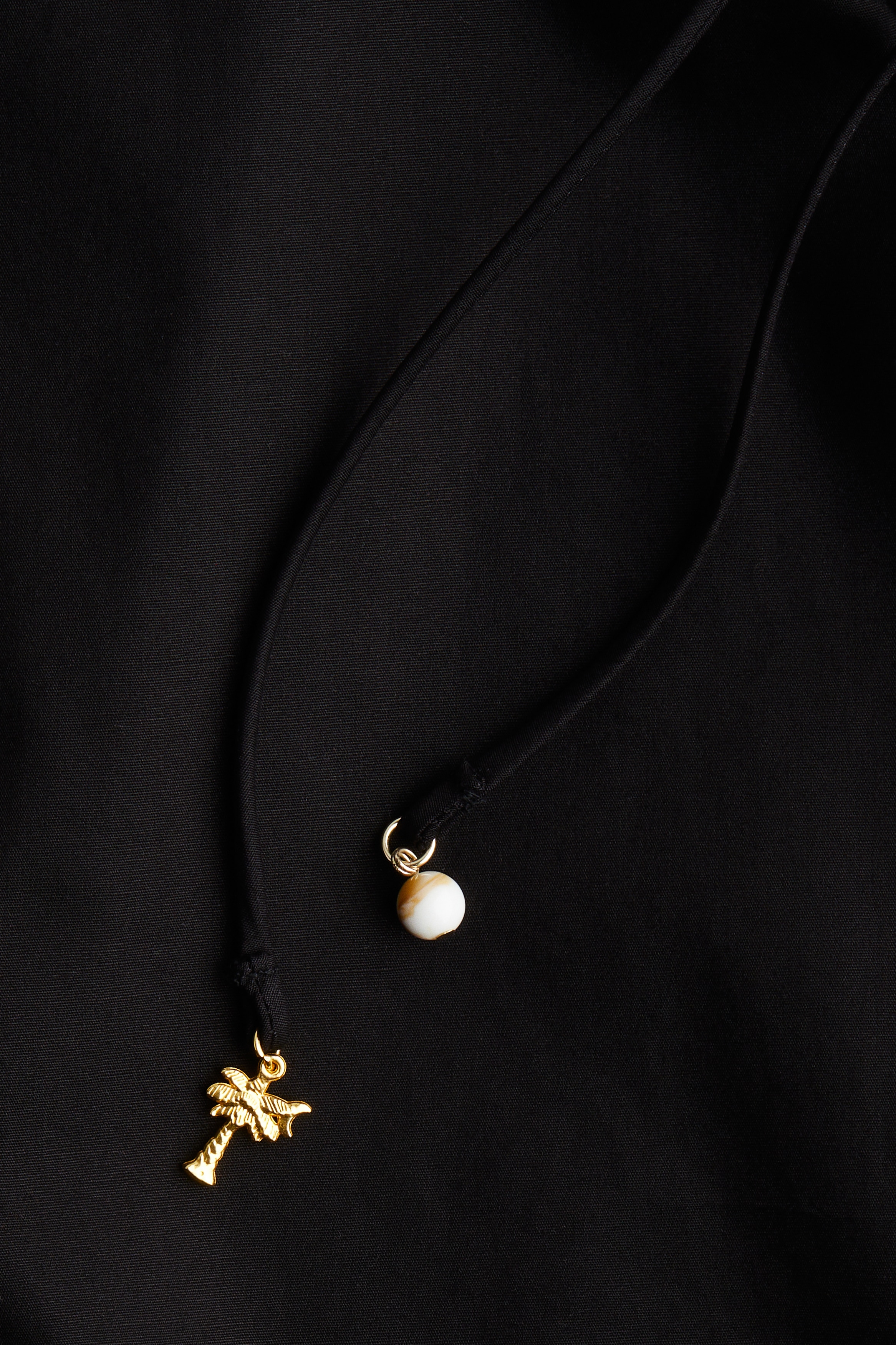 Drawstring-neck dress