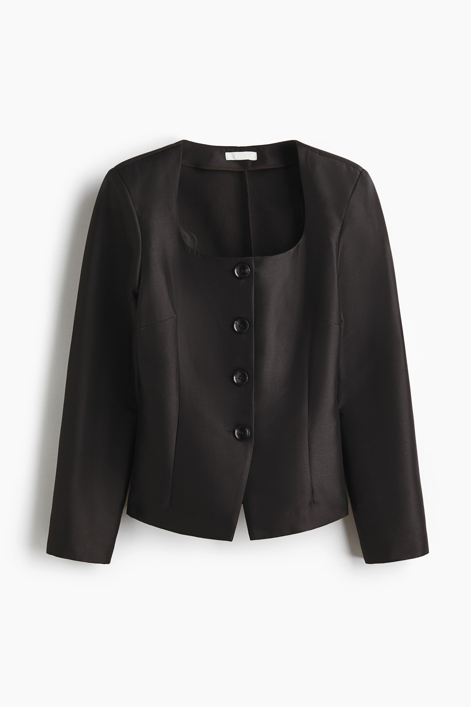 Square-neck blazer - Negro