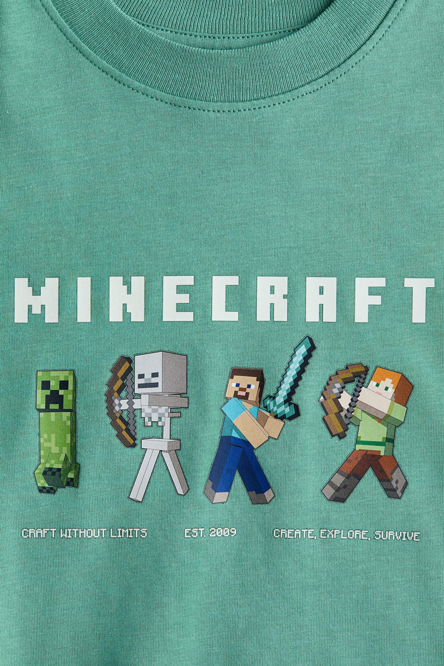 Oversized tričko s potiskem - Zelená/Minecraft/Námořnická modř/NBA/Tmavě šedá/Minecraft/Světle šedá/NBA/Krémová/Hot Wheels/Šedý melír/Batwheels/Bílá/Pokémon/Červená/Pluto/Bleděmodrá/Ježek Sonic/Bílá/ Marvel Comics/Bílá/medvídek Paddington/Krémová/Bluey/Modrá/Chip a Dale/Modrá/Pokémon/Šedá/ježek Sonic/Bleděmodrá/Spiderman/Světle zelená/Jurassic World/Krémová/LEGO/Bílá/Oasis/Růžová/Myšák Mickey - 2